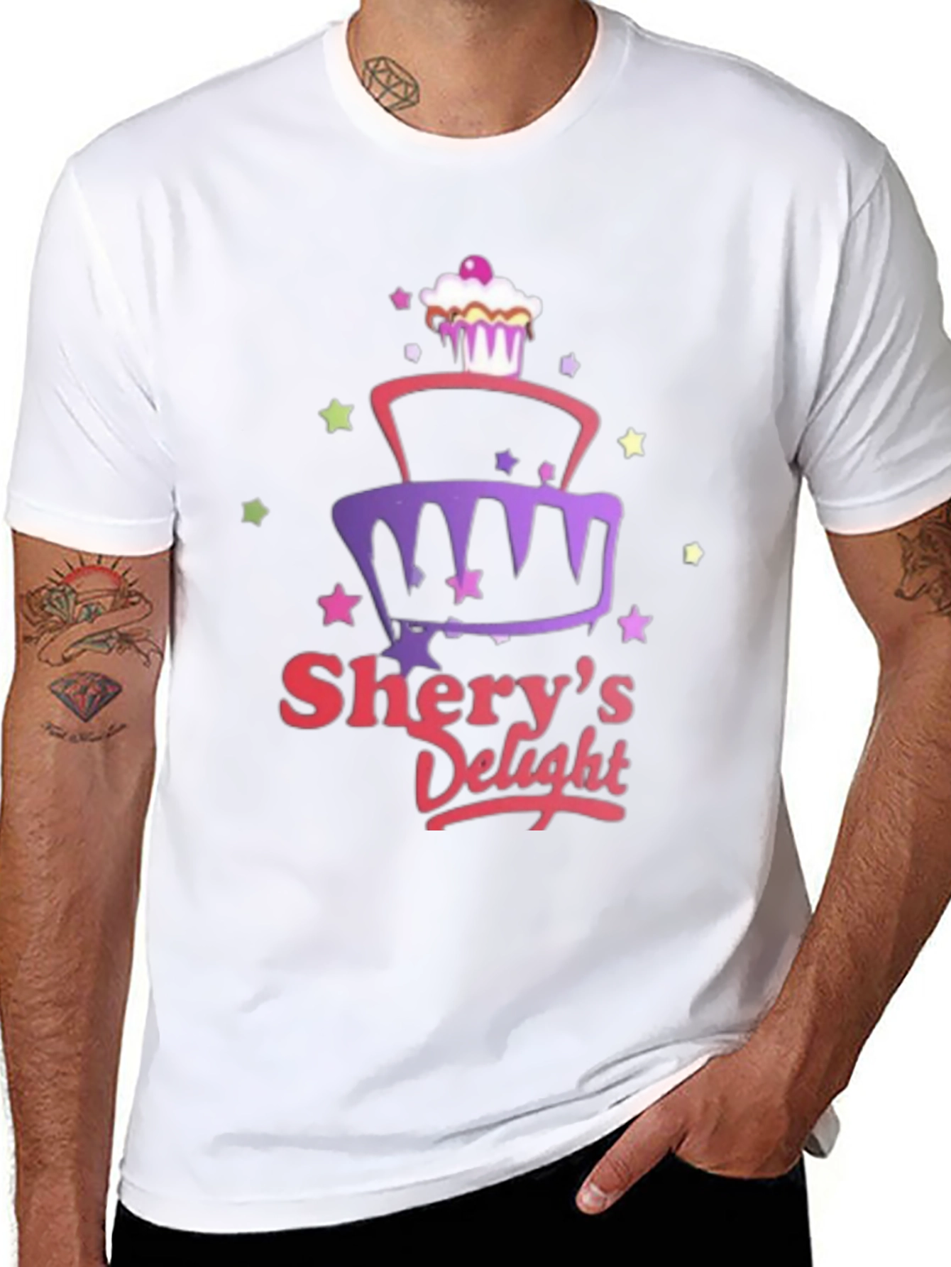 Sherys Delight Cake Graphic Black T-Shirt