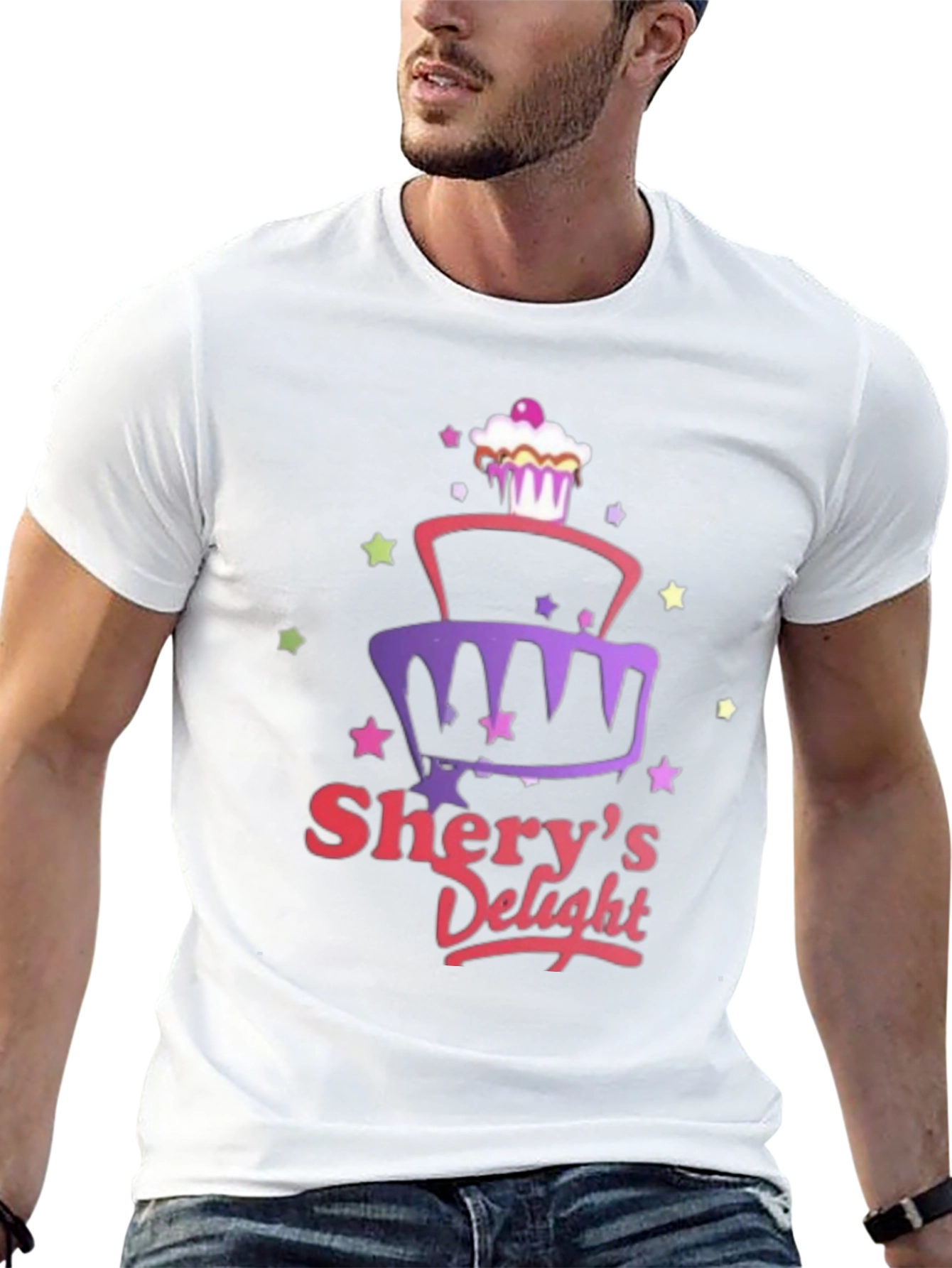 Sherys Delight Cake Graphic Black T-Shirt