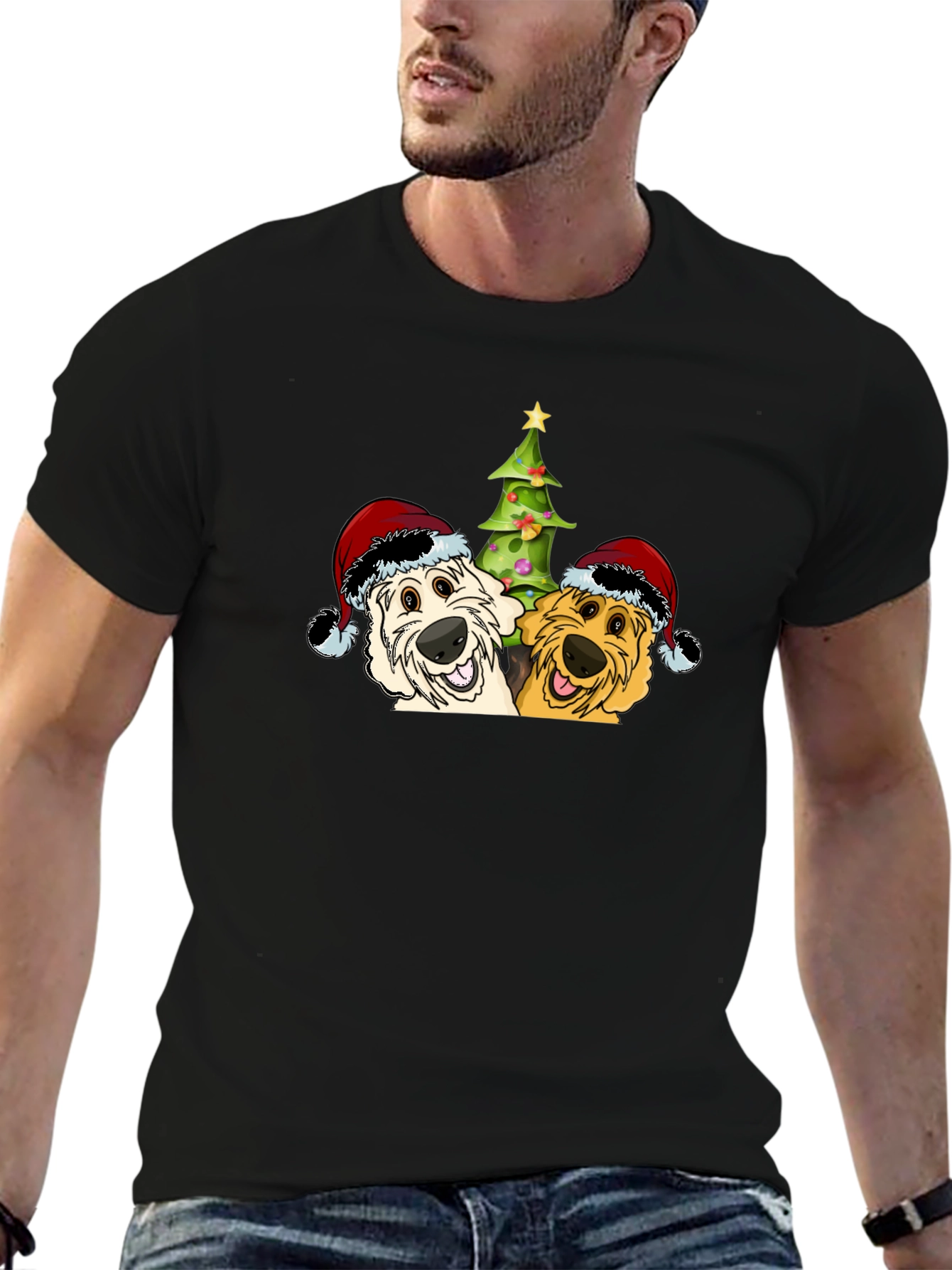 Festive Dog Christmas Tree T-Shirt