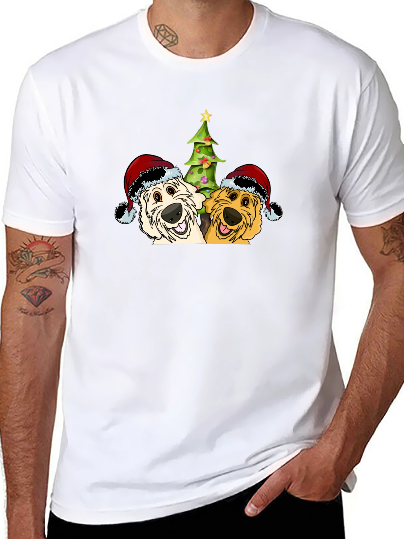 Festive Dog Christmas Tree T-Shirt