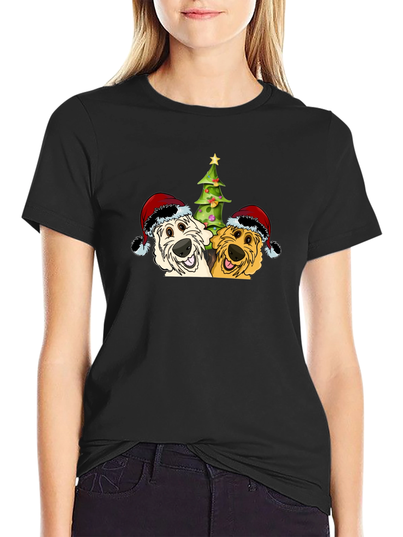 Festive Dog Christmas Tree T-Shirt