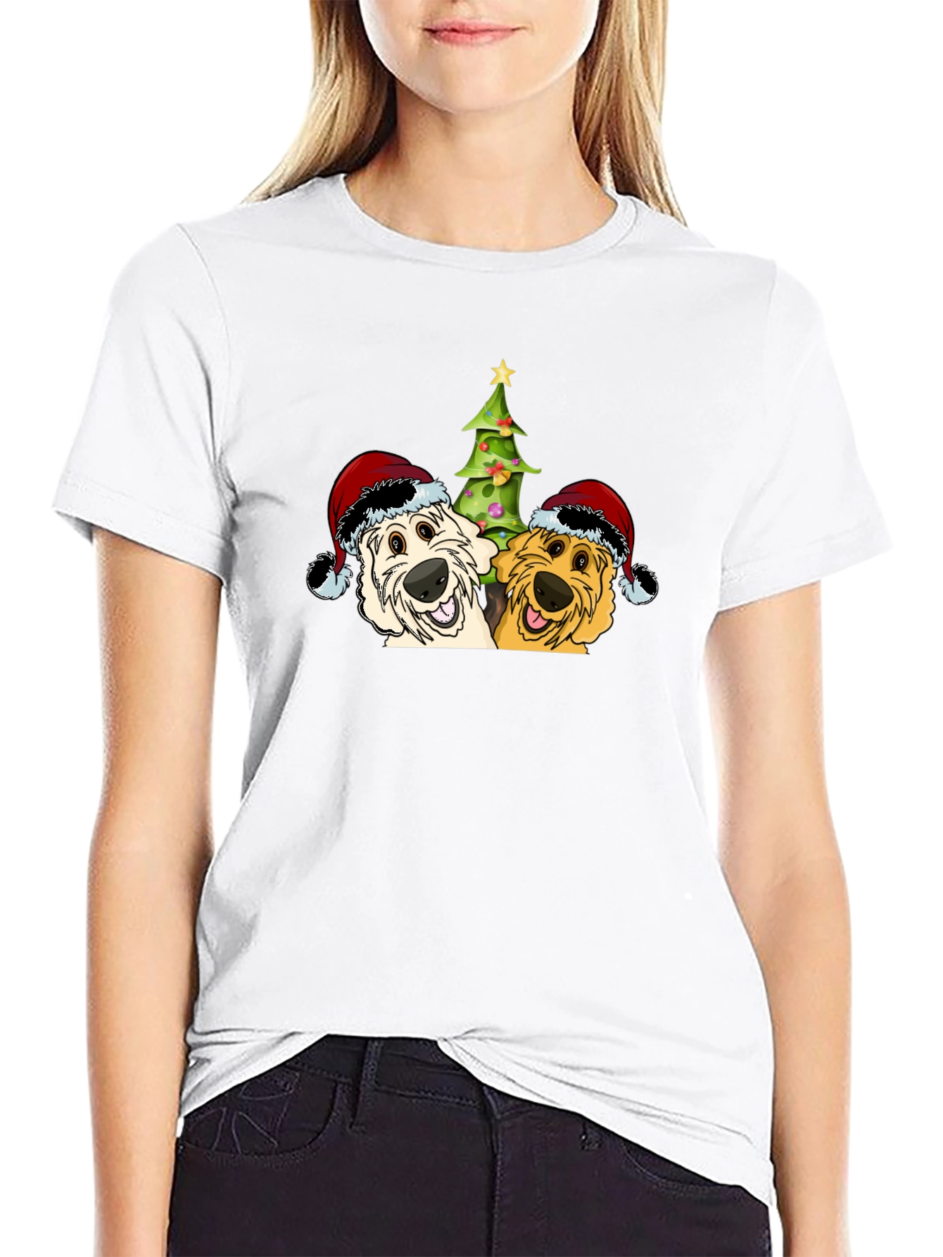 Festive Dog Christmas Tree T-Shirt