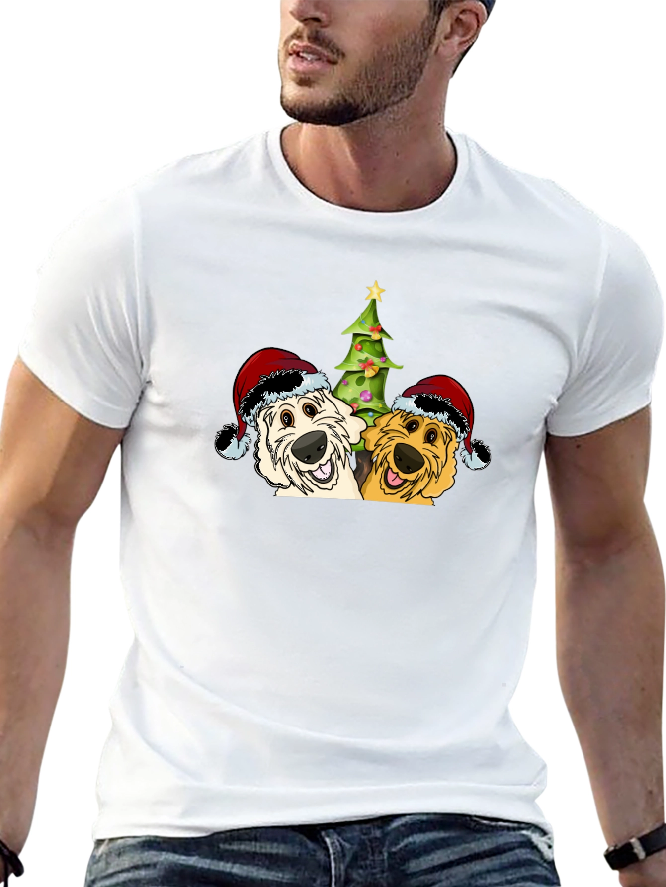 Festive Dog Christmas Tree T-Shirt