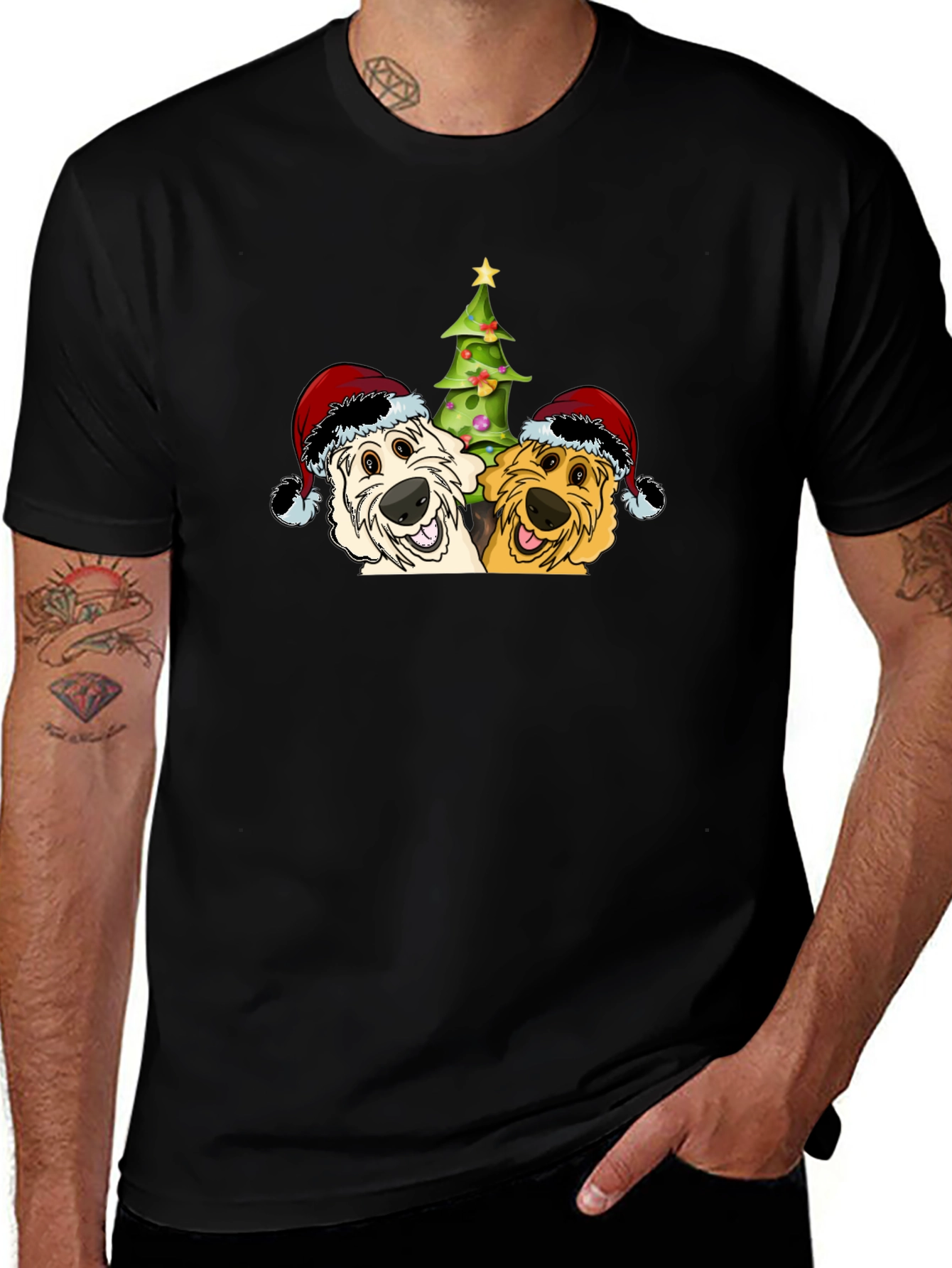 Festive Dog Christmas Tree T-Shirt