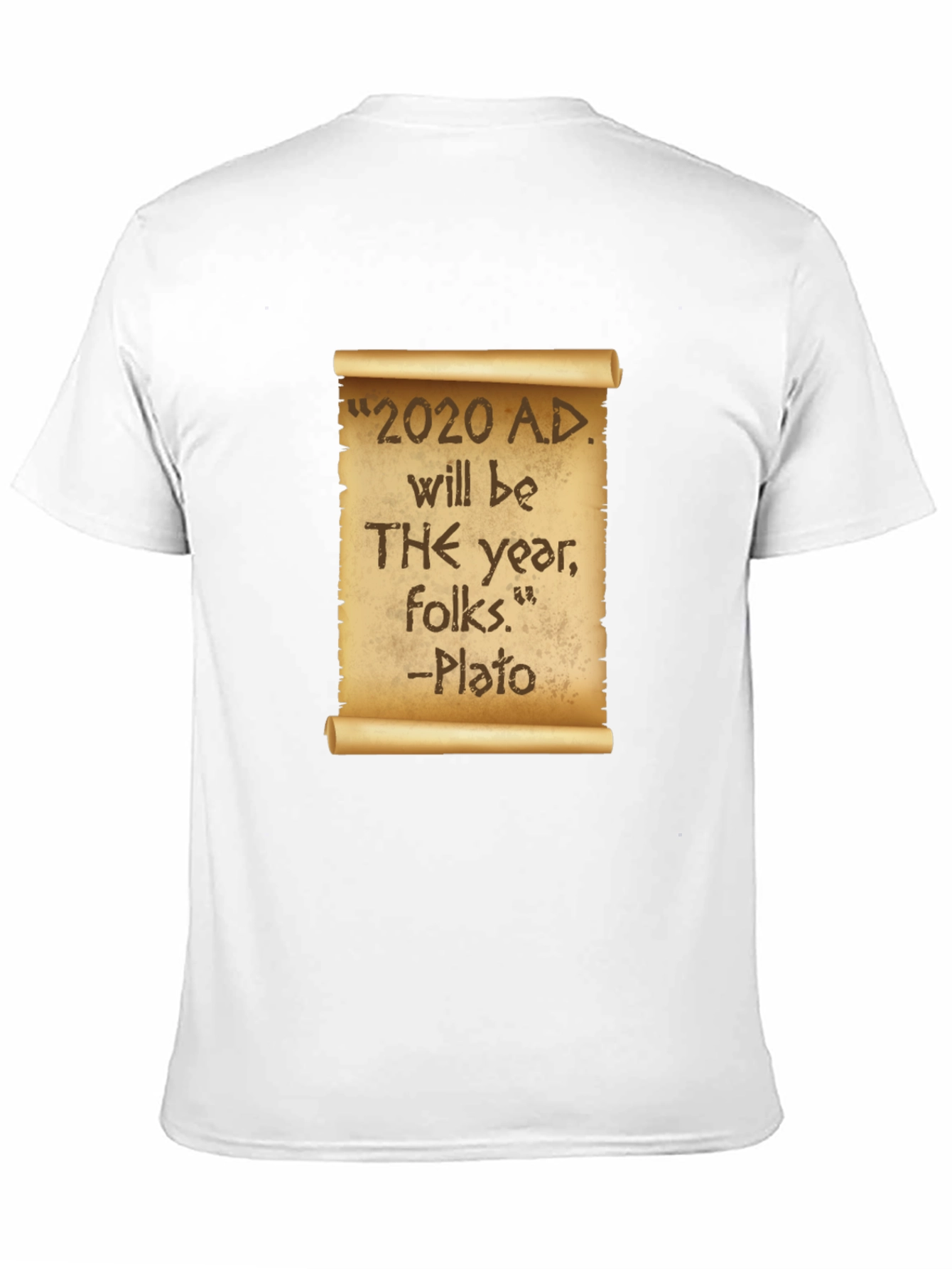 Novelty 2020 Plato Quote Black T-Shirt