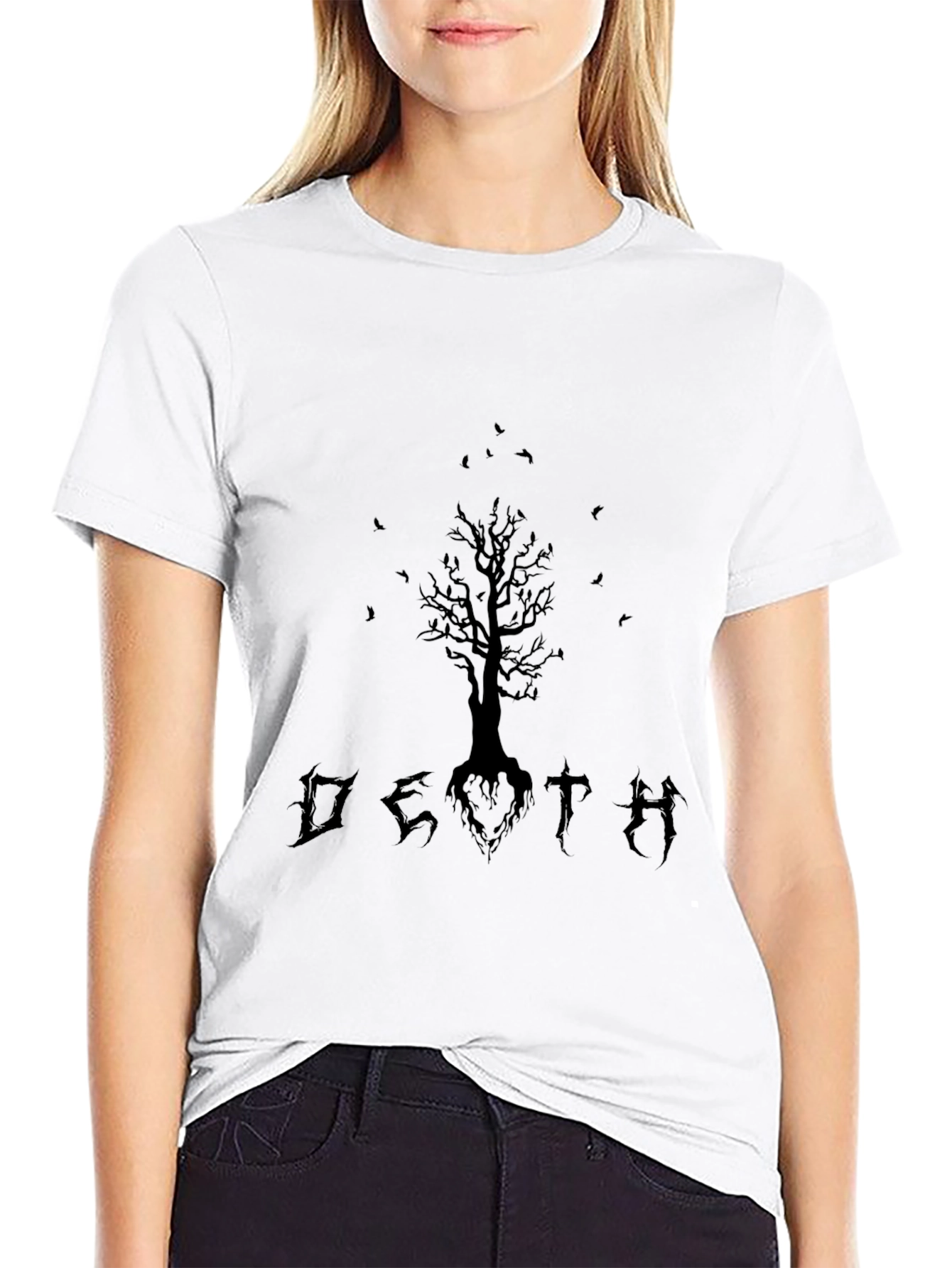 Death Tree Graphic T-Shirt - Gothic Style
