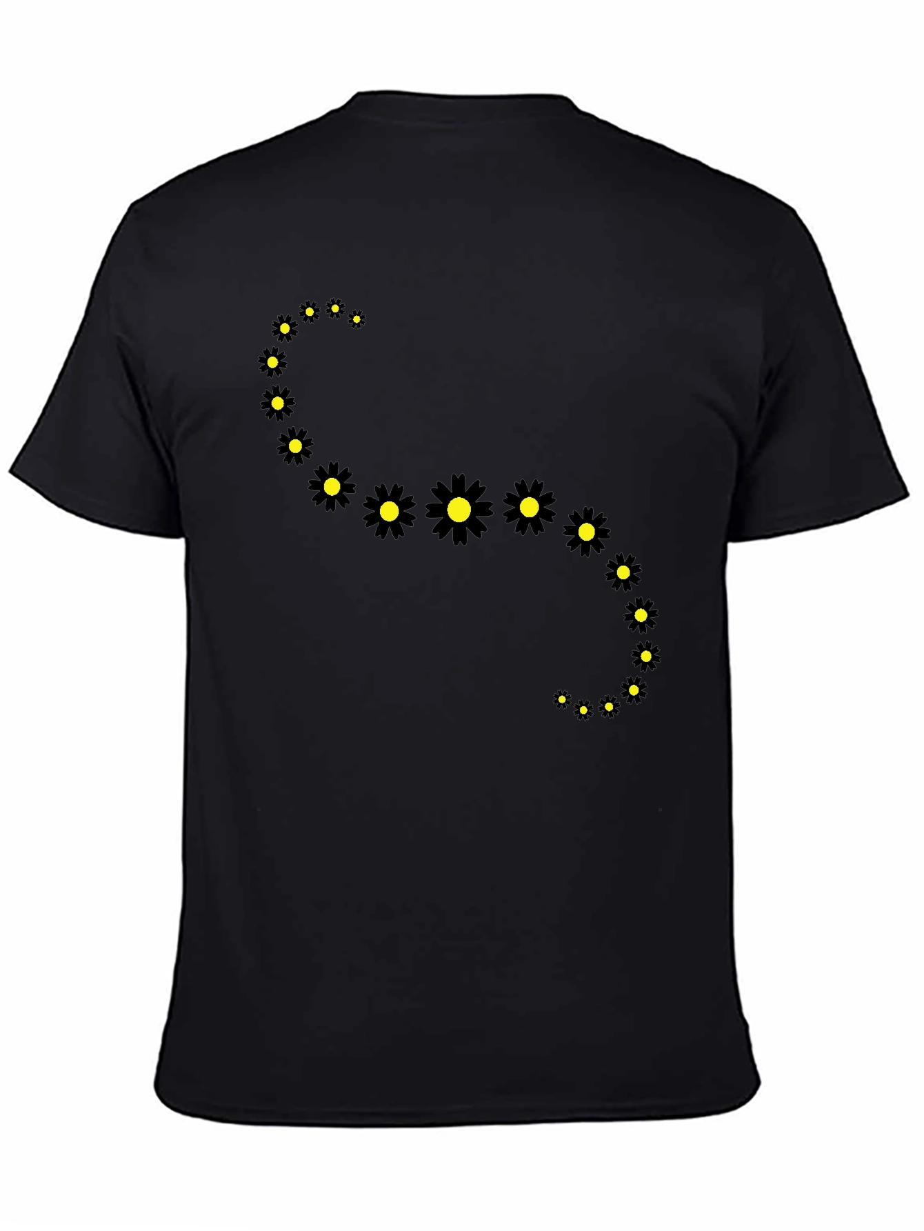 Daisy Spiral Black T-Shirt