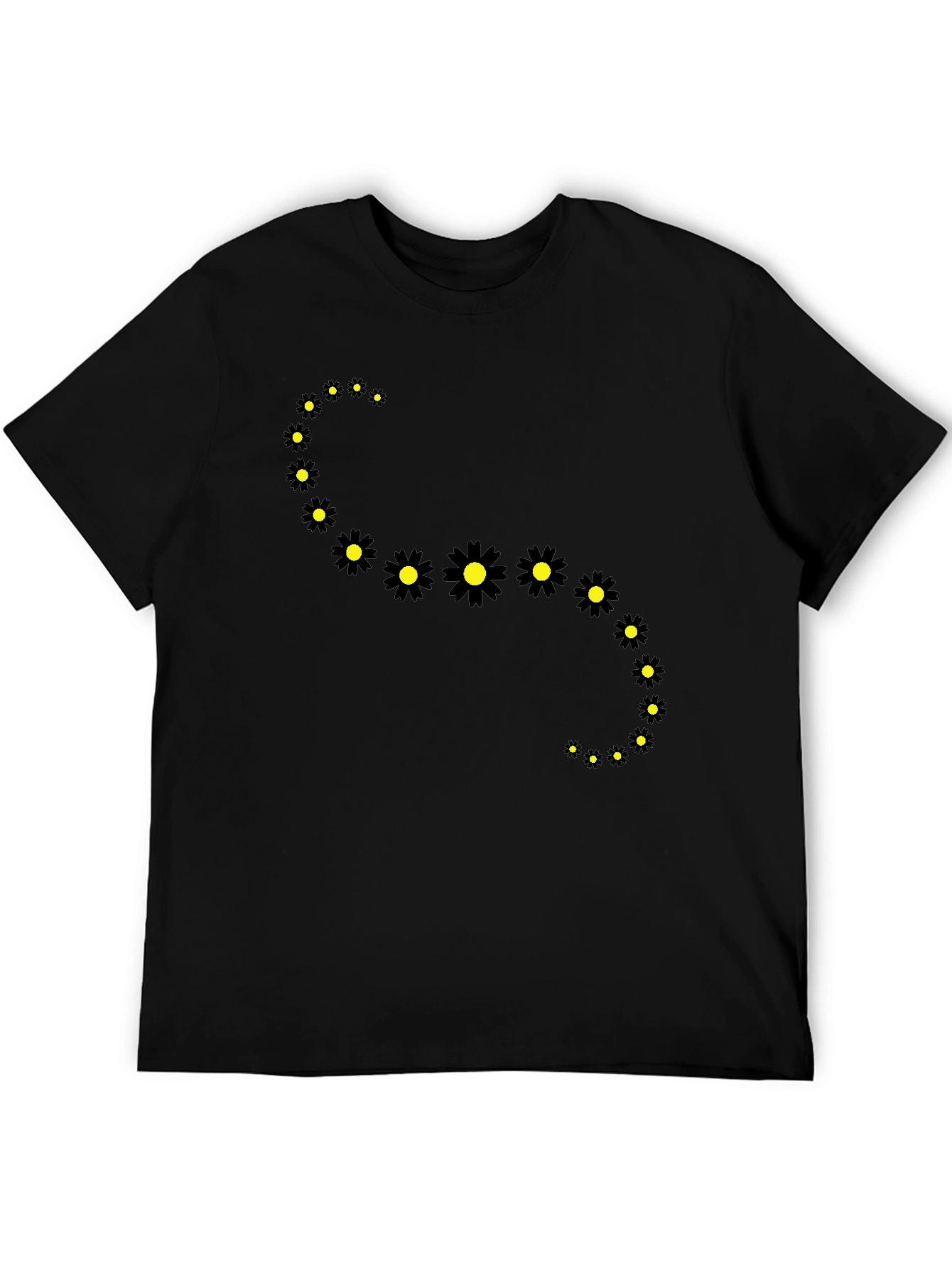 Daisy Spiral Black T-Shirt