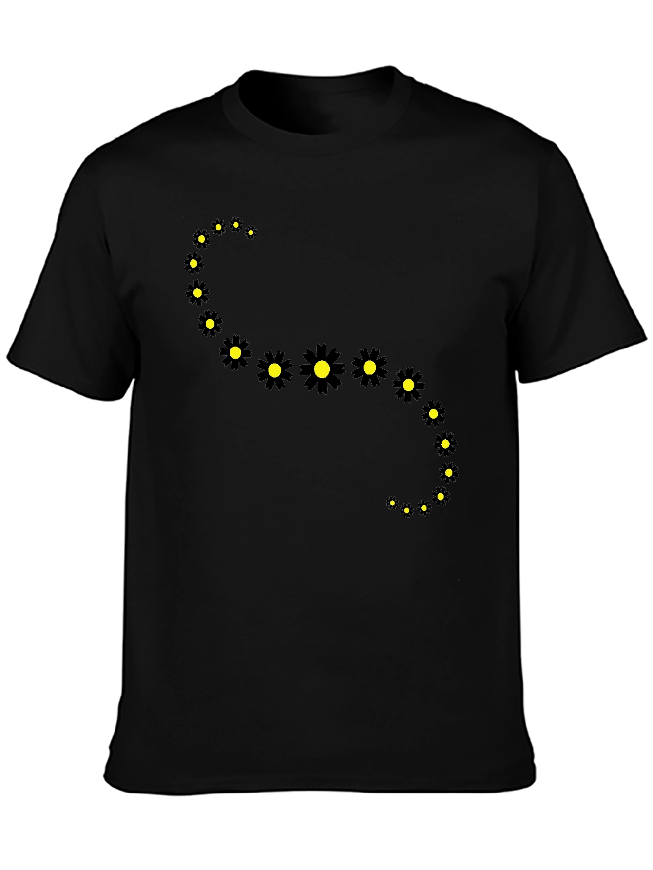 Daisy Spiral Black T-Shirt