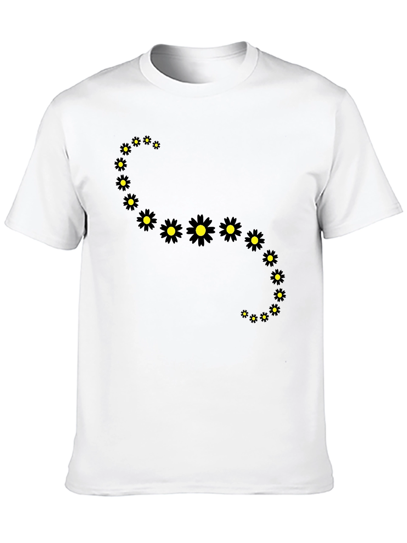 Daisy Spiral Black T-Shirt