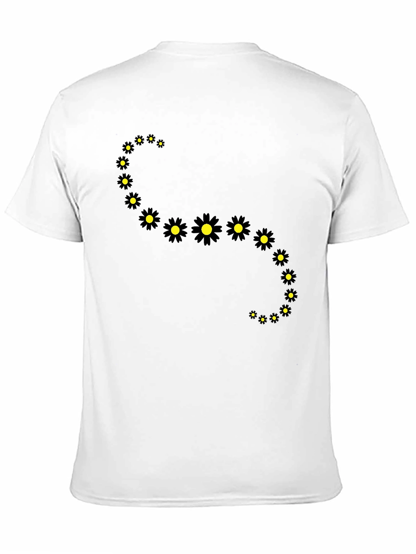 Daisy Spiral Black T-Shirt