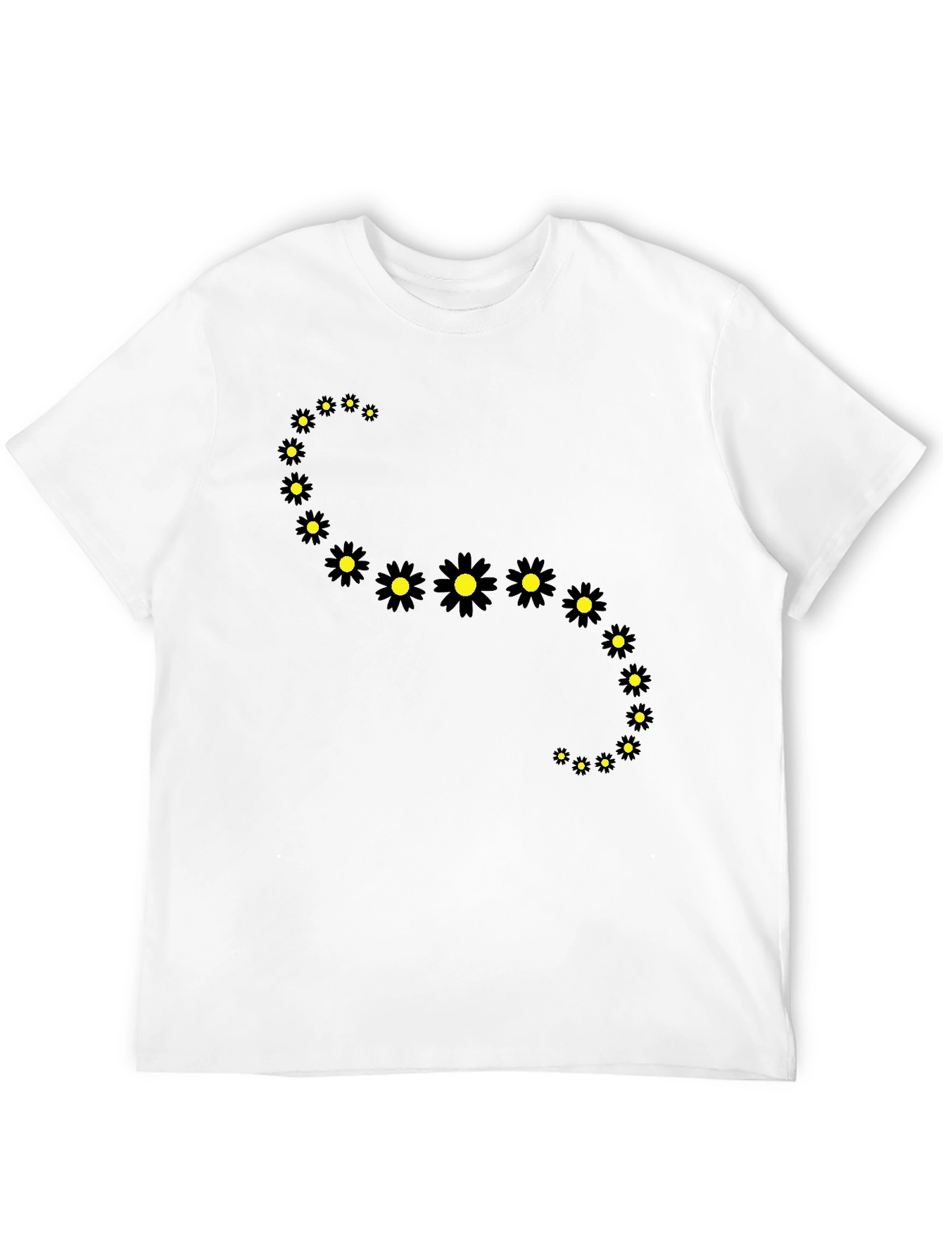 Daisy Spiral Black T-Shirt