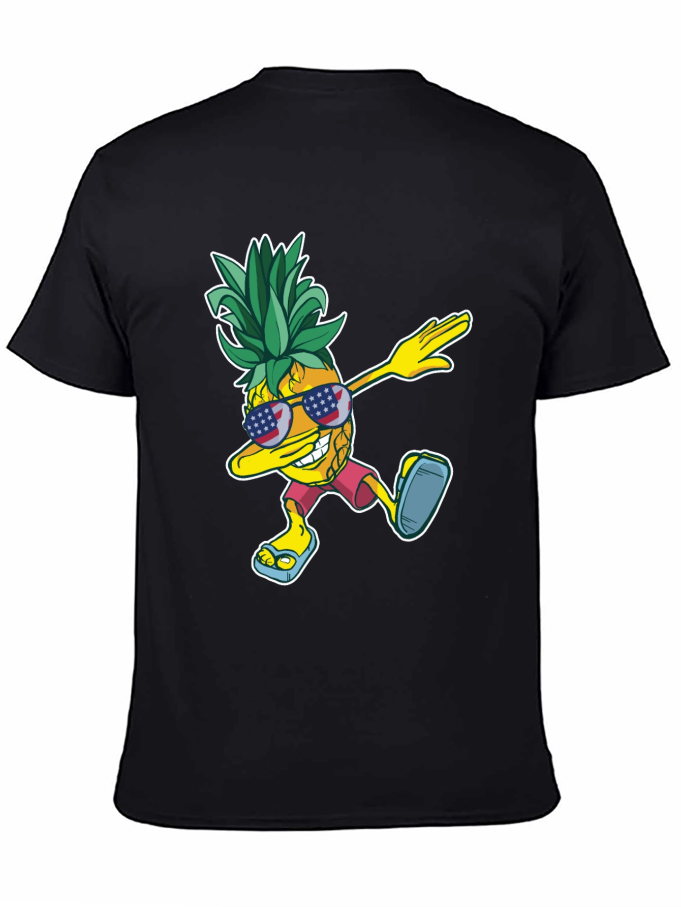 Dabbing Pineapple Graphic Tee - Patriotic Summer Style