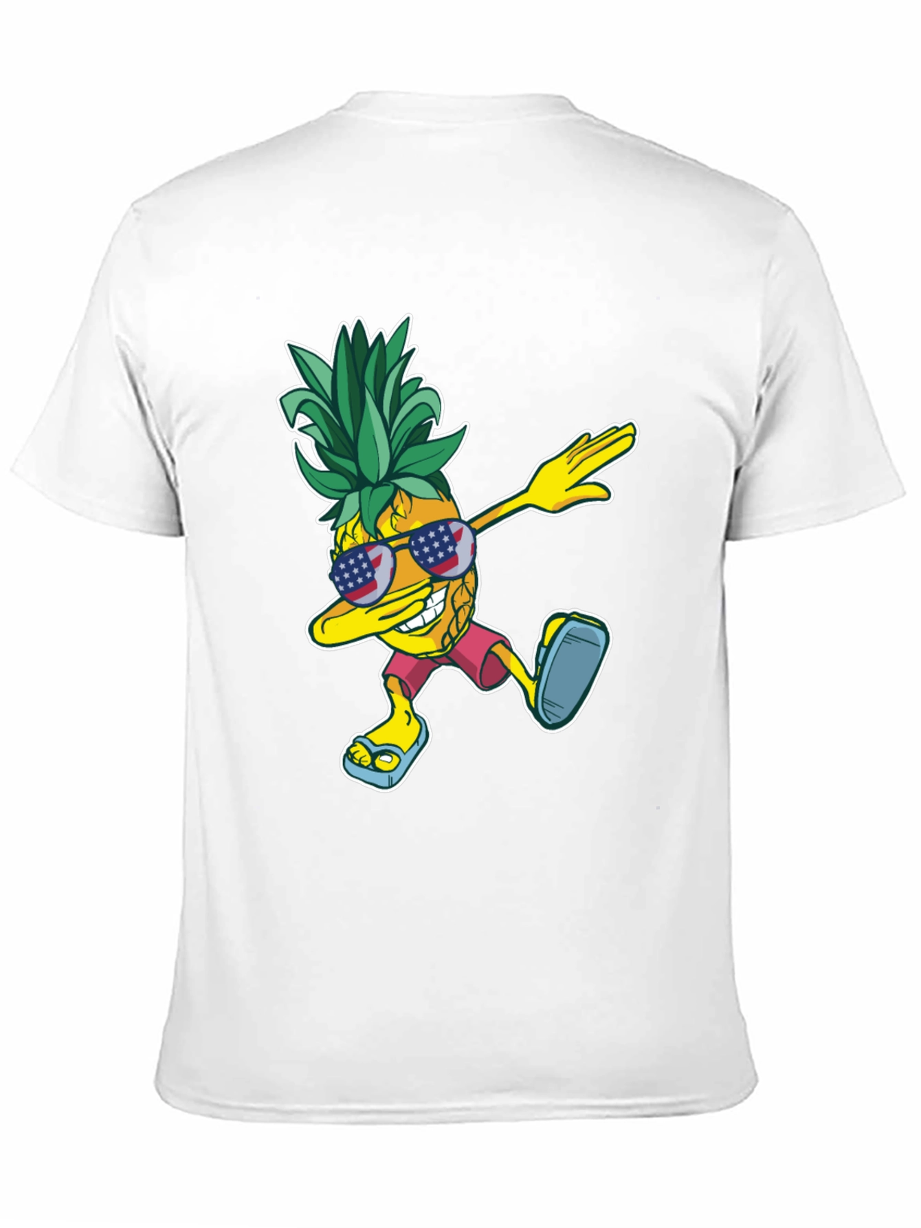 Dabbing Pineapple Graphic Tee - Patriotic Summer Style