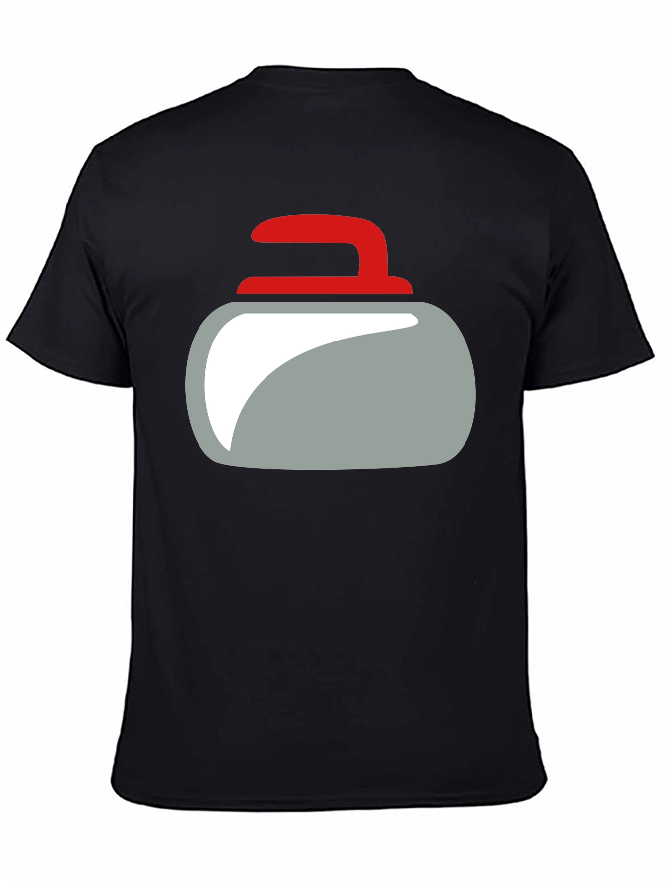 Curling Rock Graphic Tee - Unique Design Soft Cotton