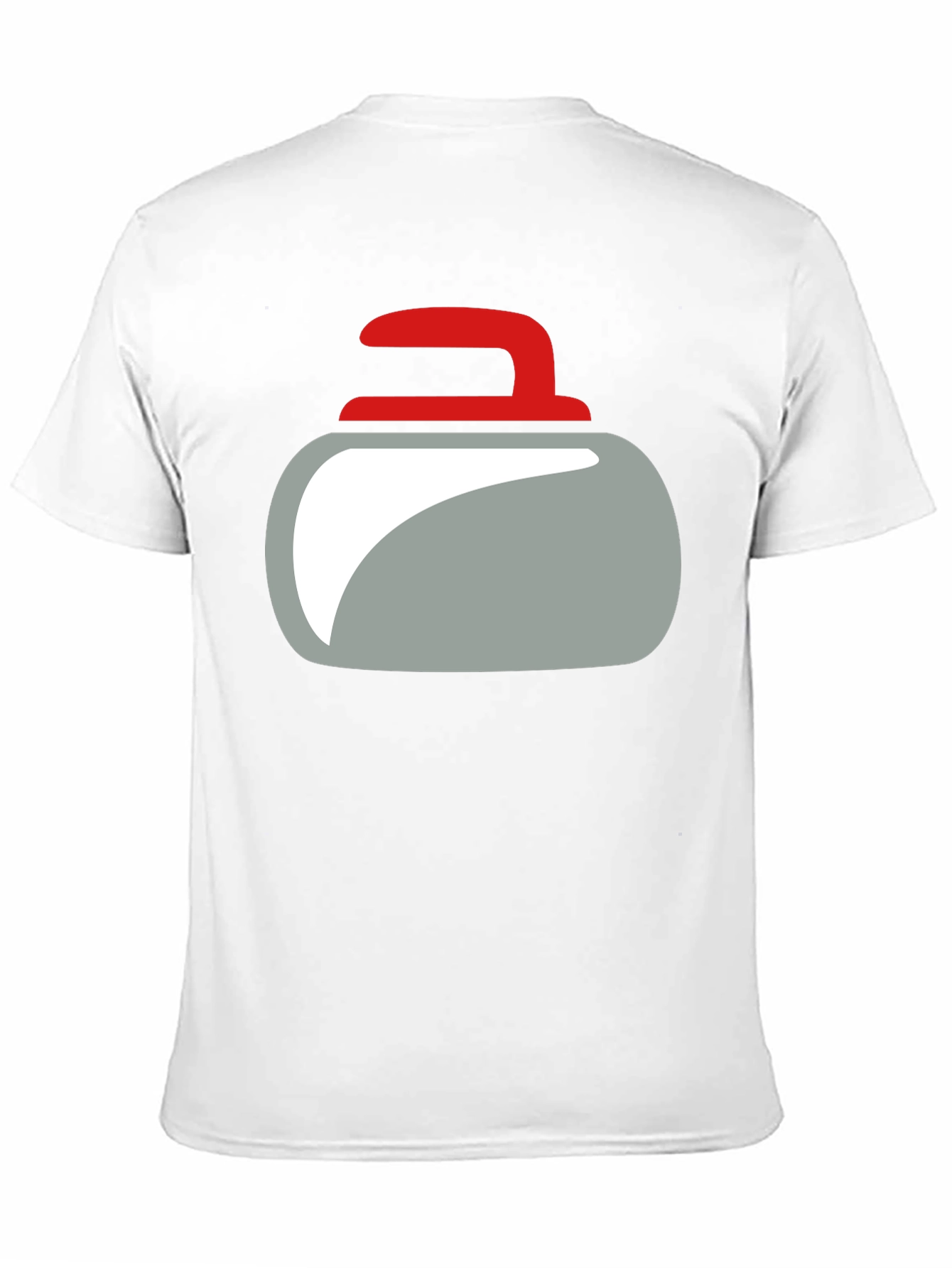 Curling Rock Graphic Tee - Unique Design Soft Cotton