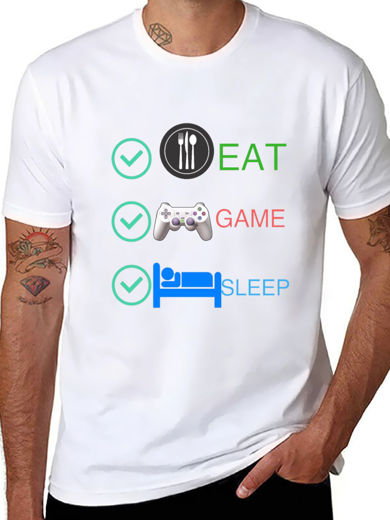 Eat Game Sleep T-Shirt - Gamer Lifestyle
