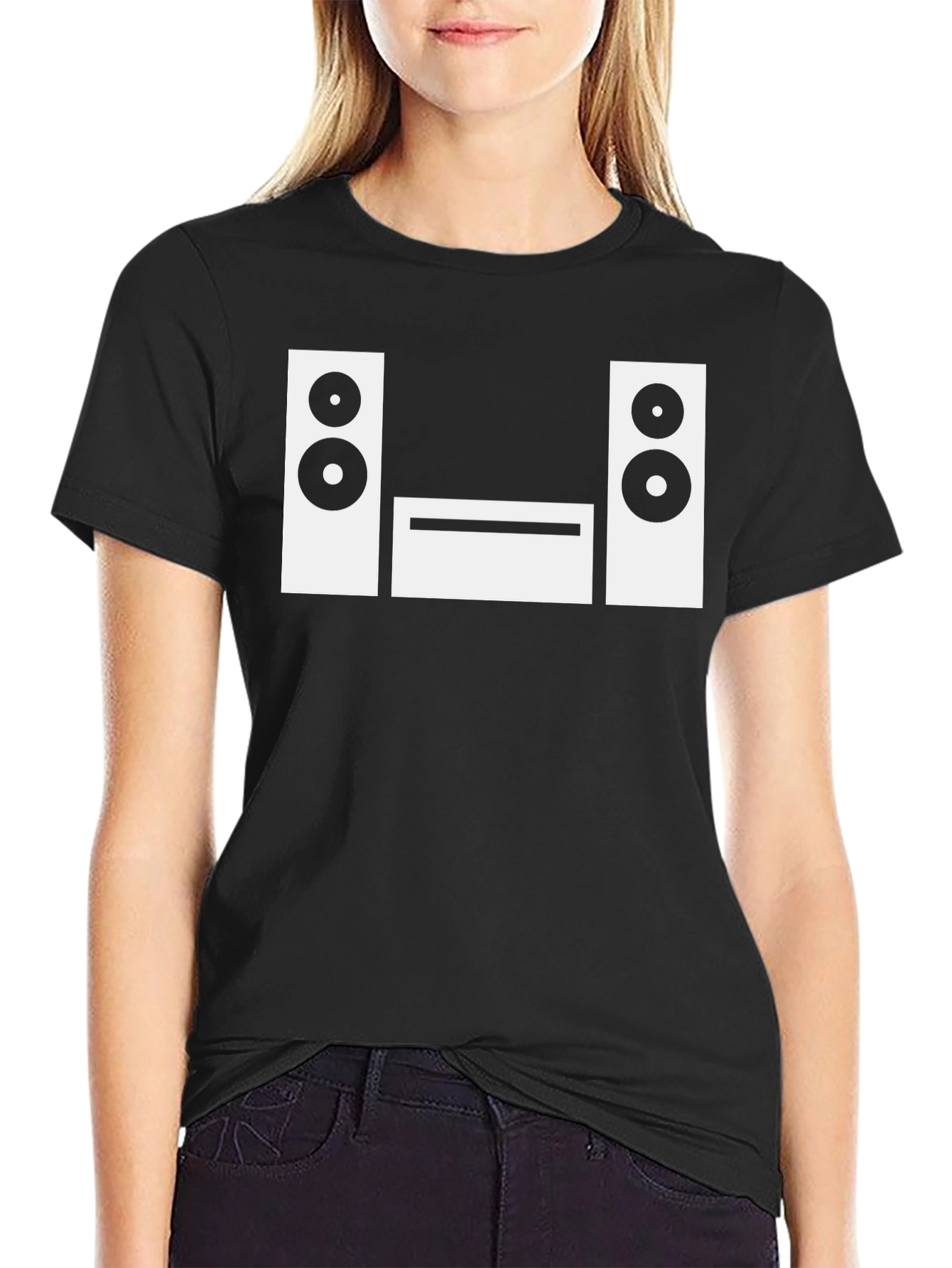 Stereo System Graphic Tee - Black