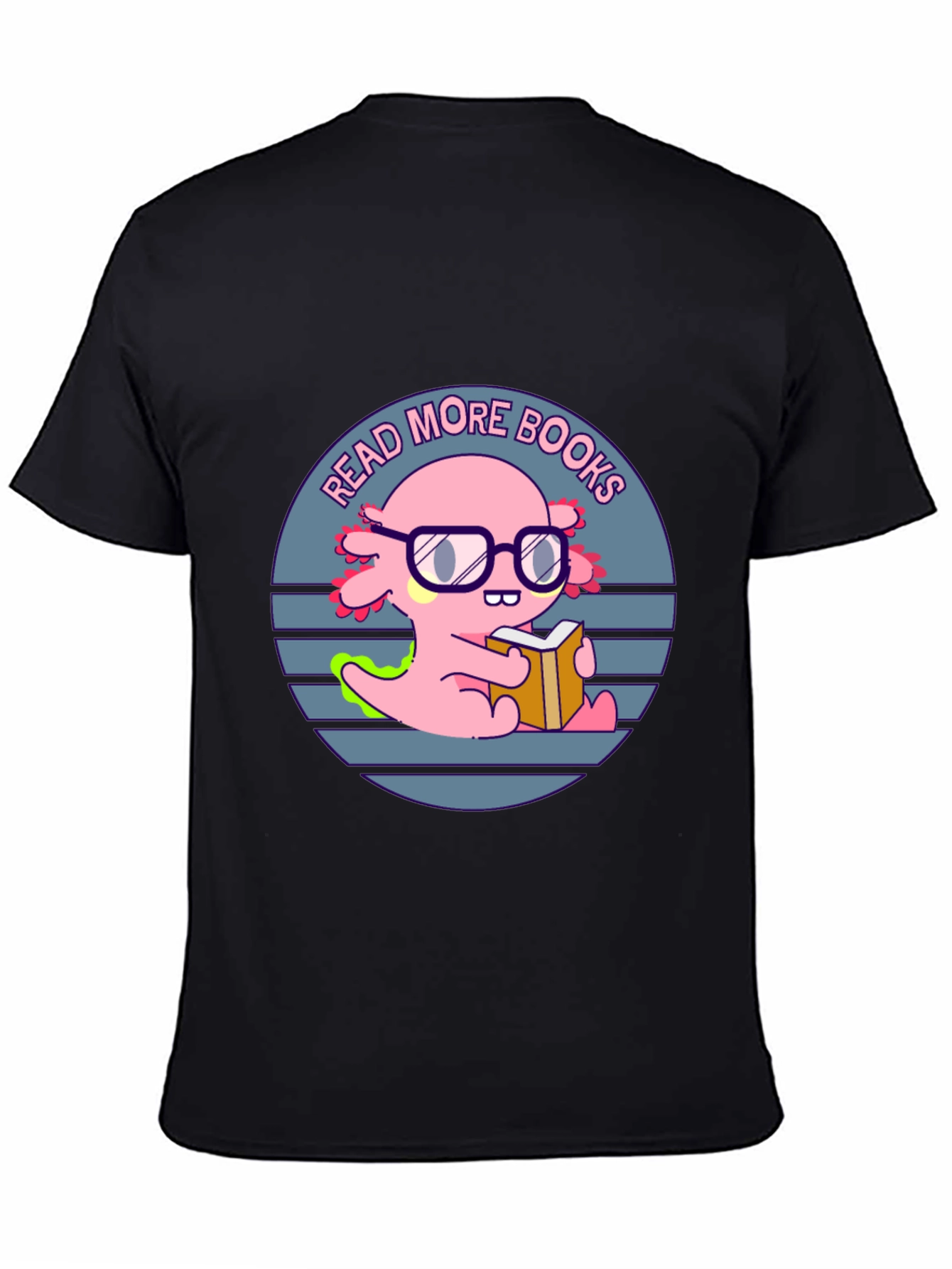 Read More Books T-Shirt - Axolotl with Glasses