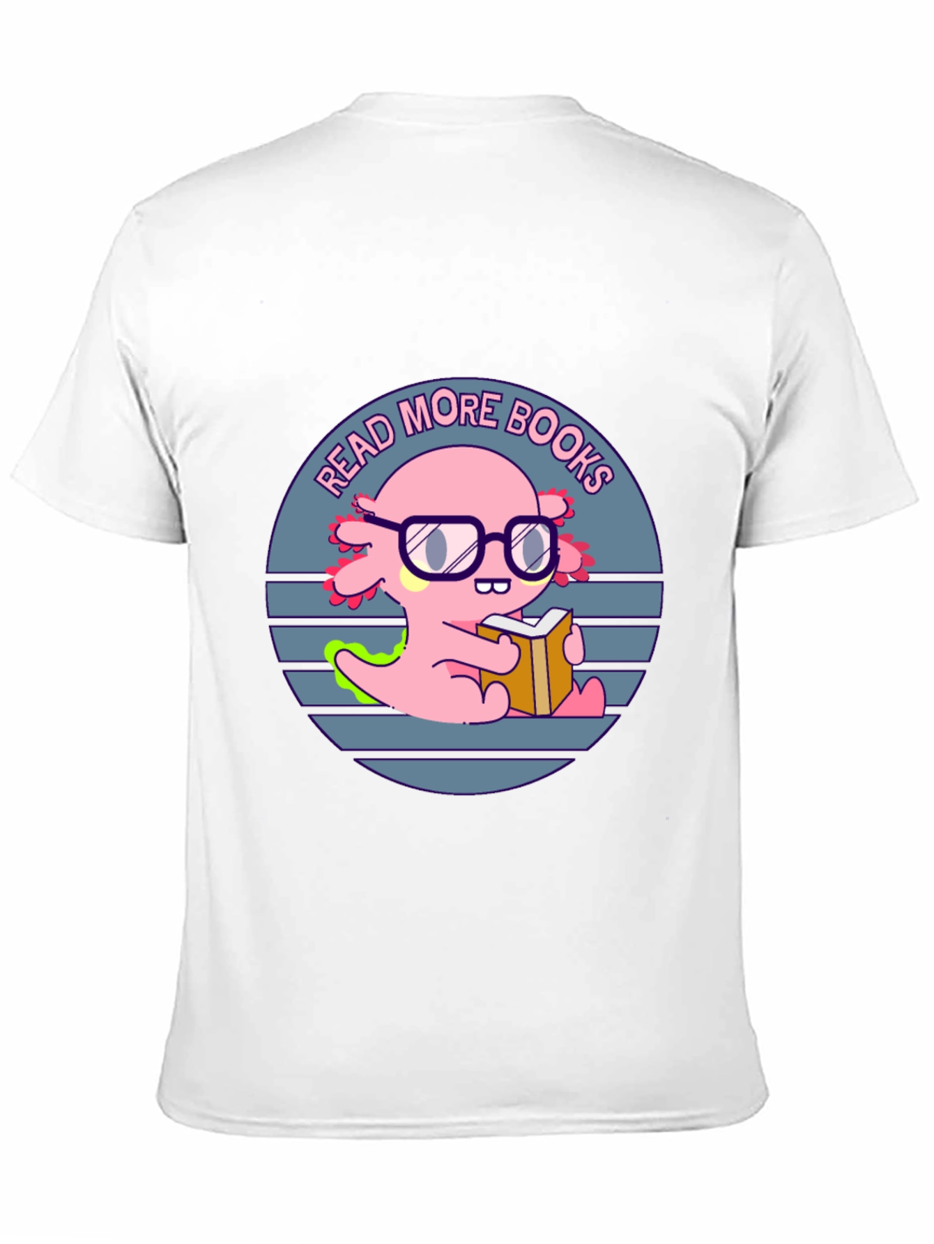 Read More Books T-Shirt - Axolotl with Glasses