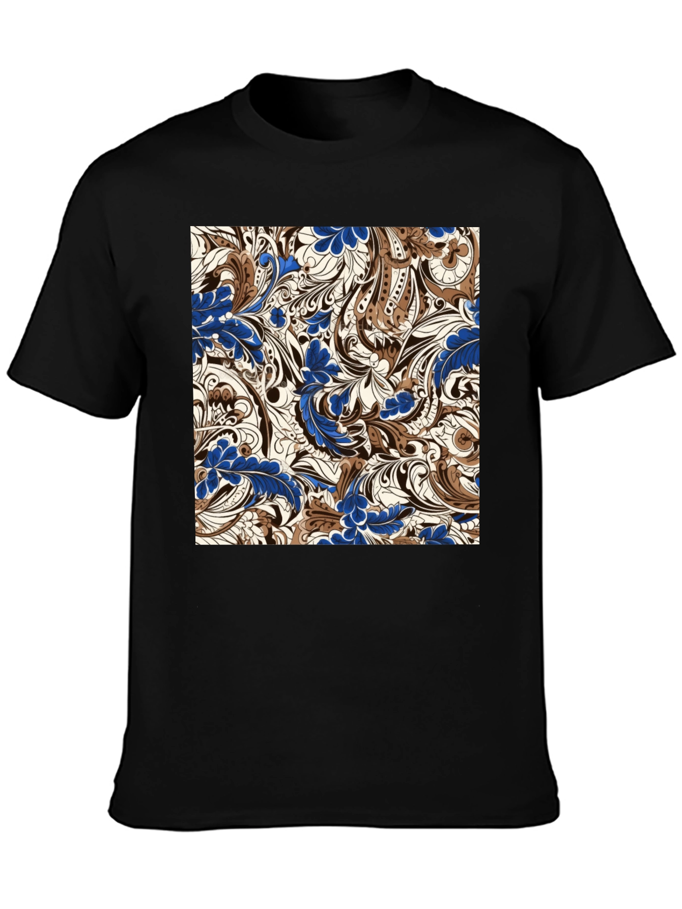 Patterned Graphic Print T-Shirt