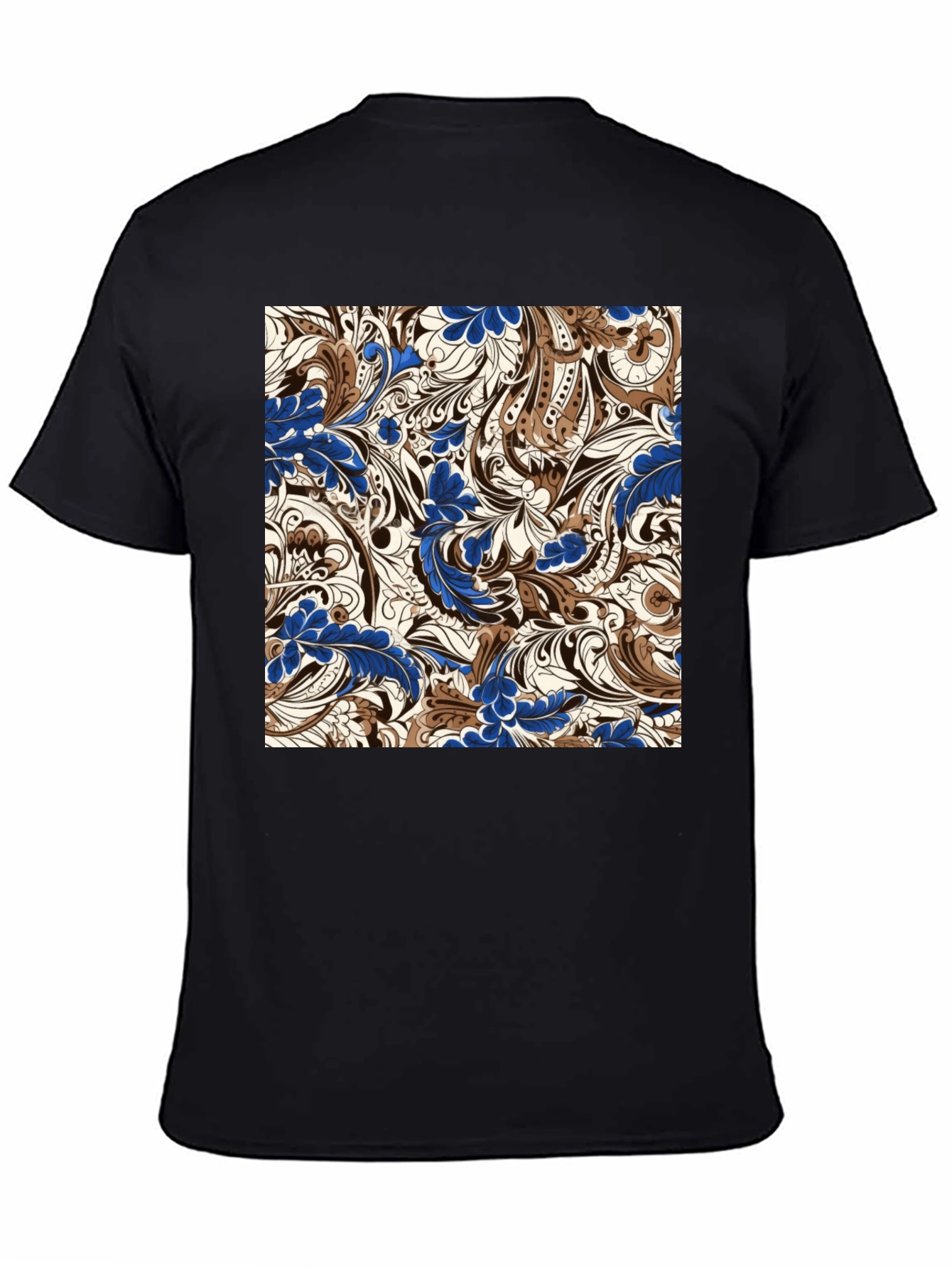 Patterned Graphic Print T-Shirt