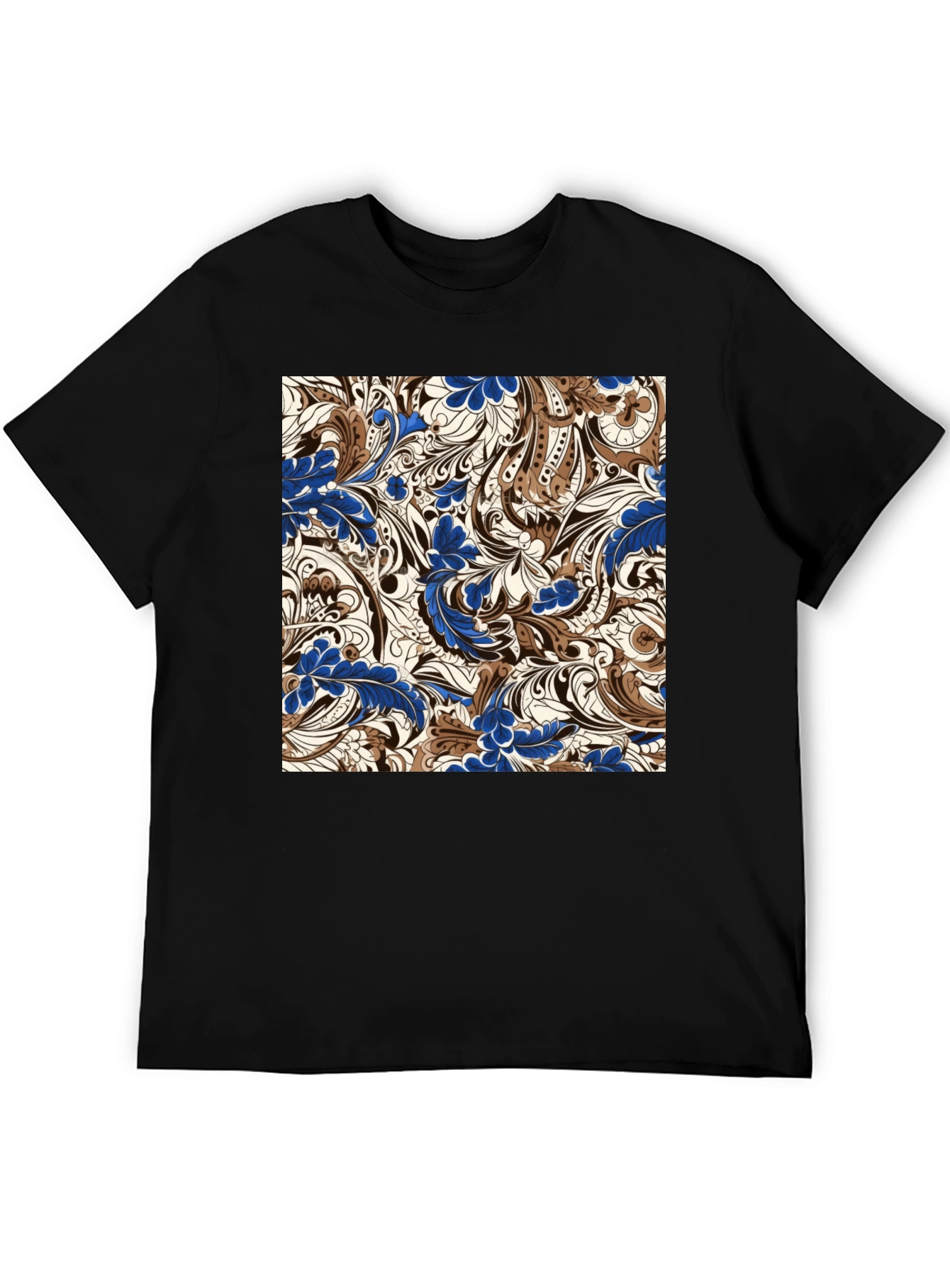 Patterned Graphic Print T-Shirt