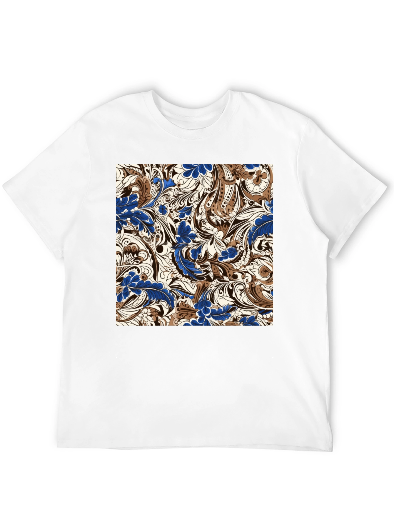 Patterned Graphic Print T-Shirt