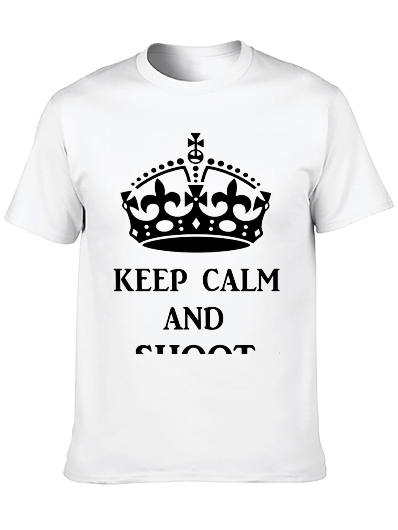Keep Calm and Shoot Black T-Shirt