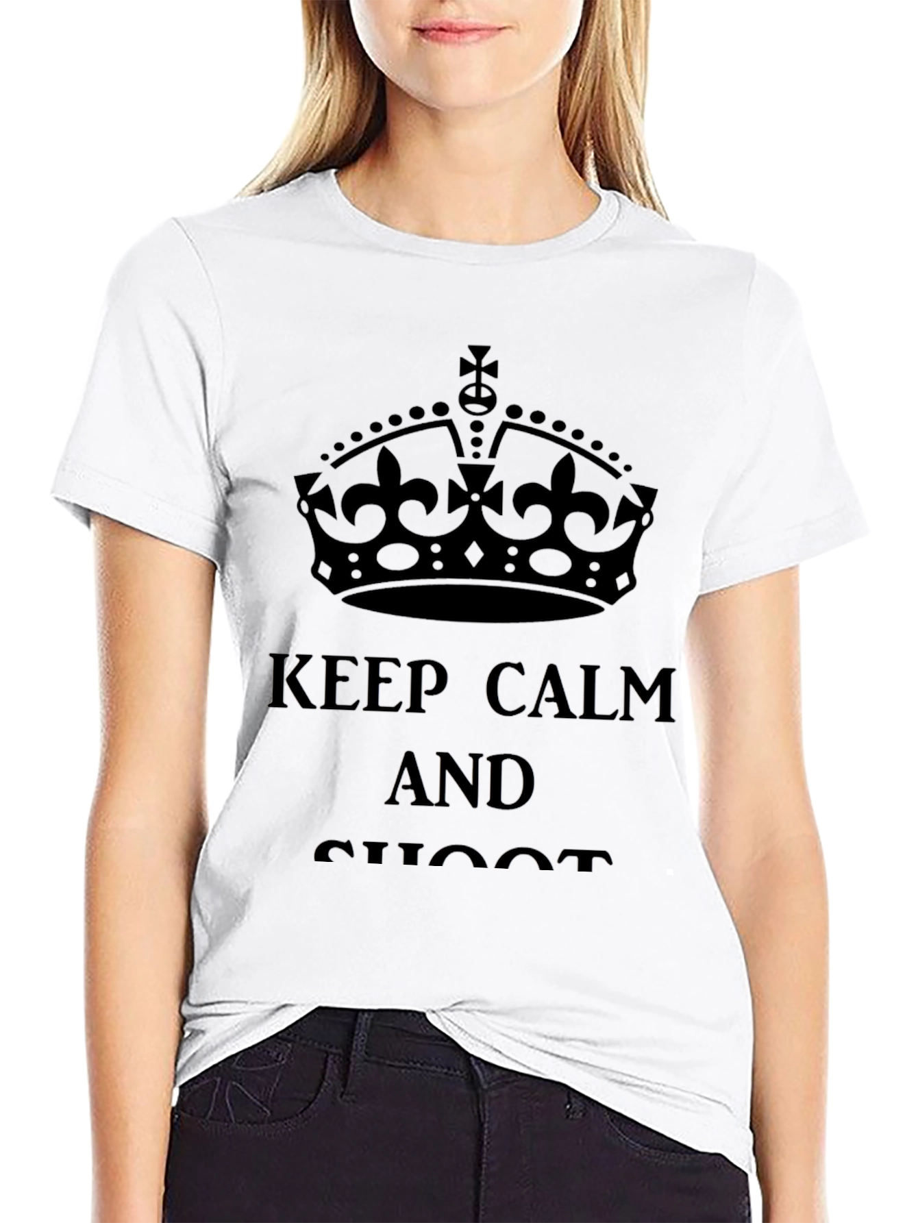 Keep Calm and Shoot Black T-Shirt