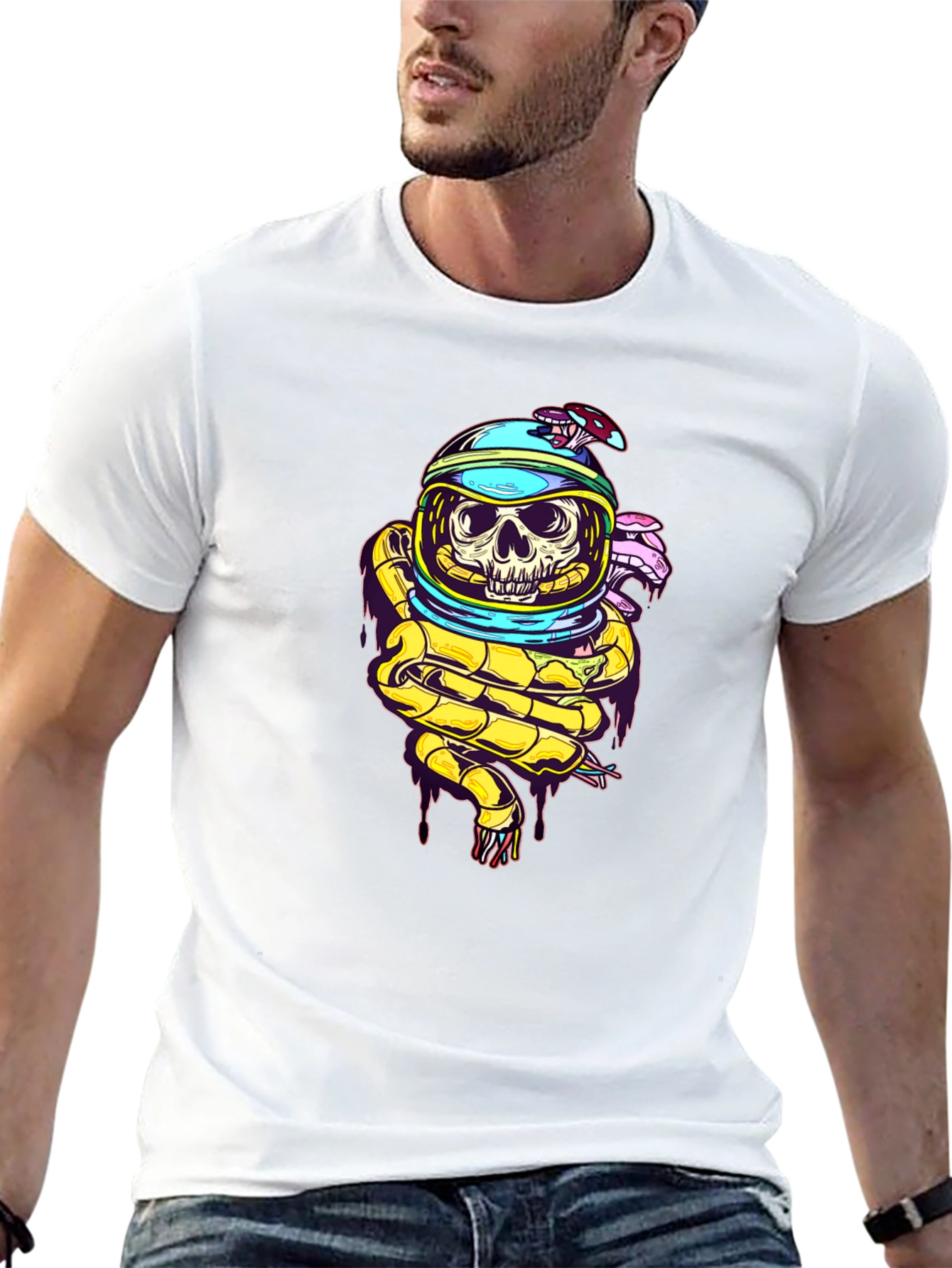 Skull Astronaut T-Shirt - Unique Graphic Tee