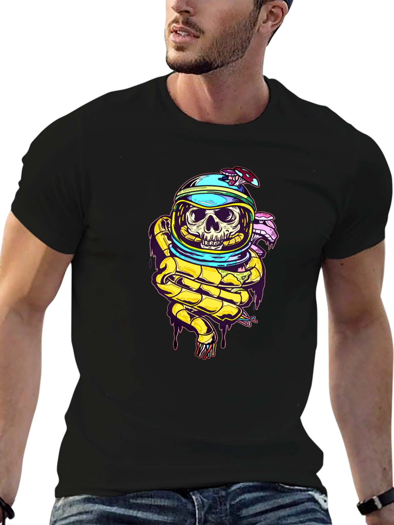 Skull Astronaut T-Shirt - Unique Graphic Tee