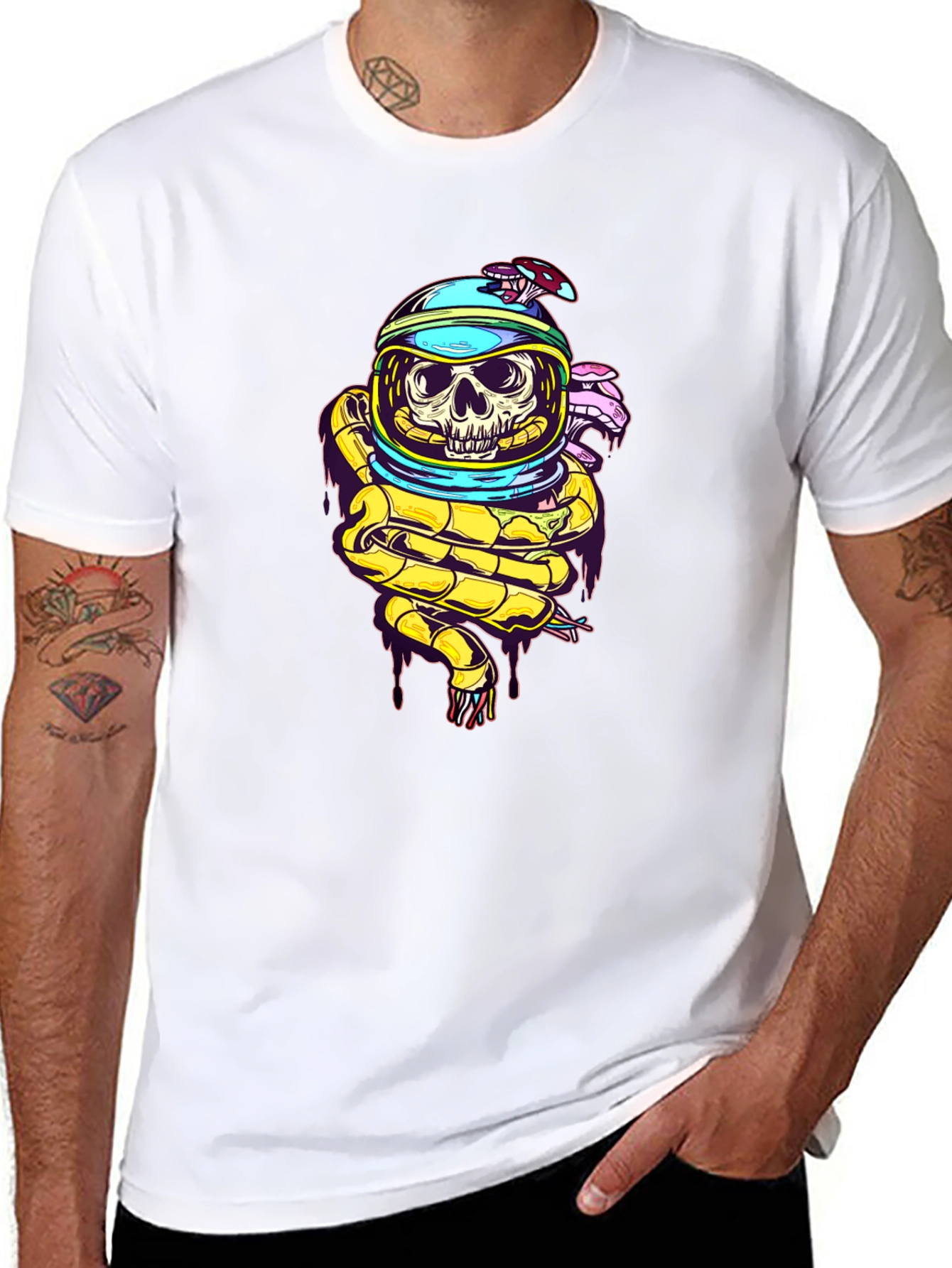 Skull Astronaut T-Shirt - Unique Graphic Tee