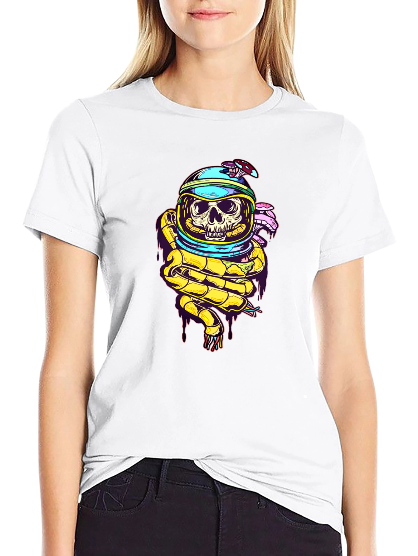 Skull Astronaut T-Shirt - Unique Graphic Tee