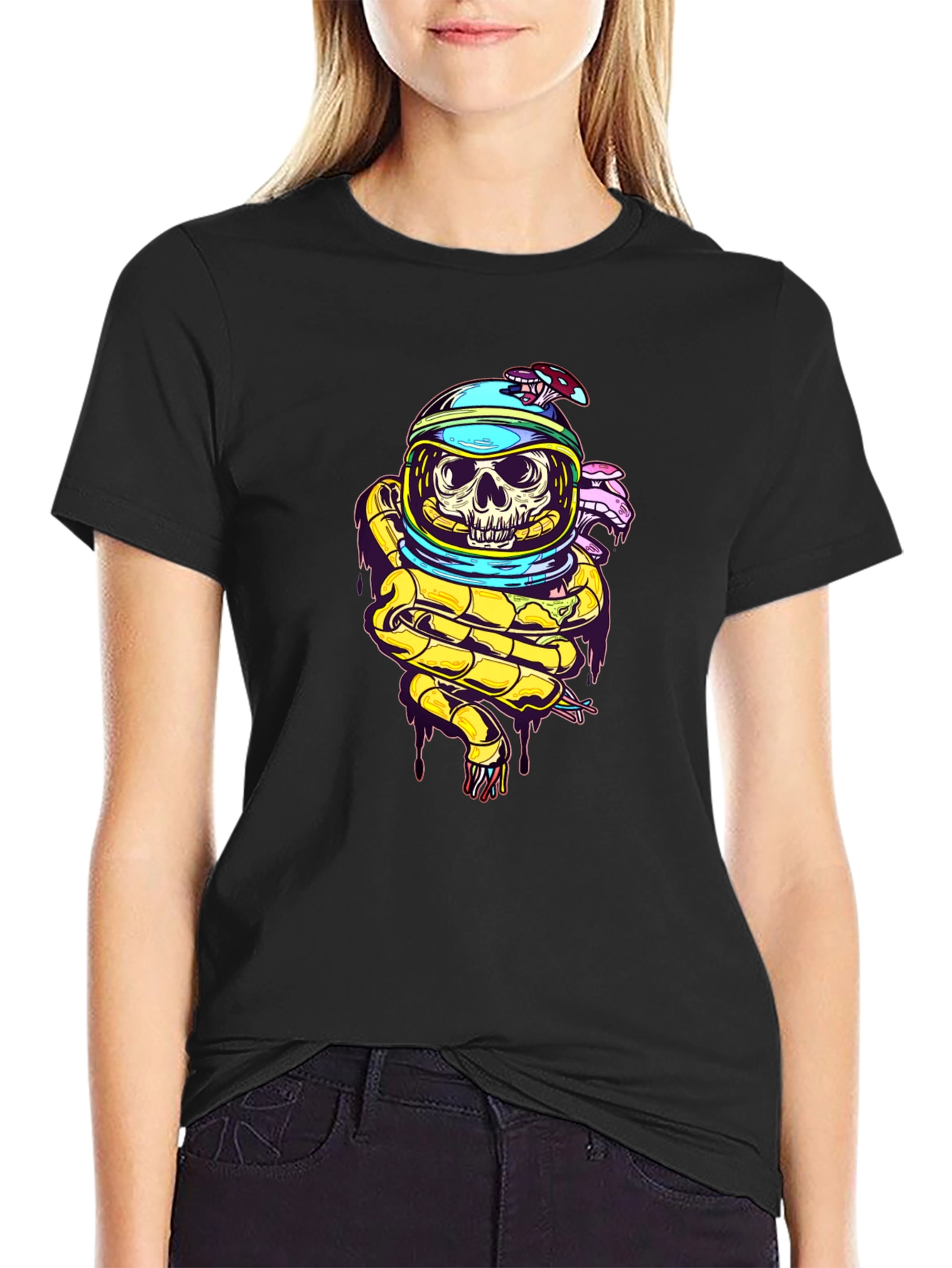 Skull Astronaut T-Shirt - Unique Graphic Tee