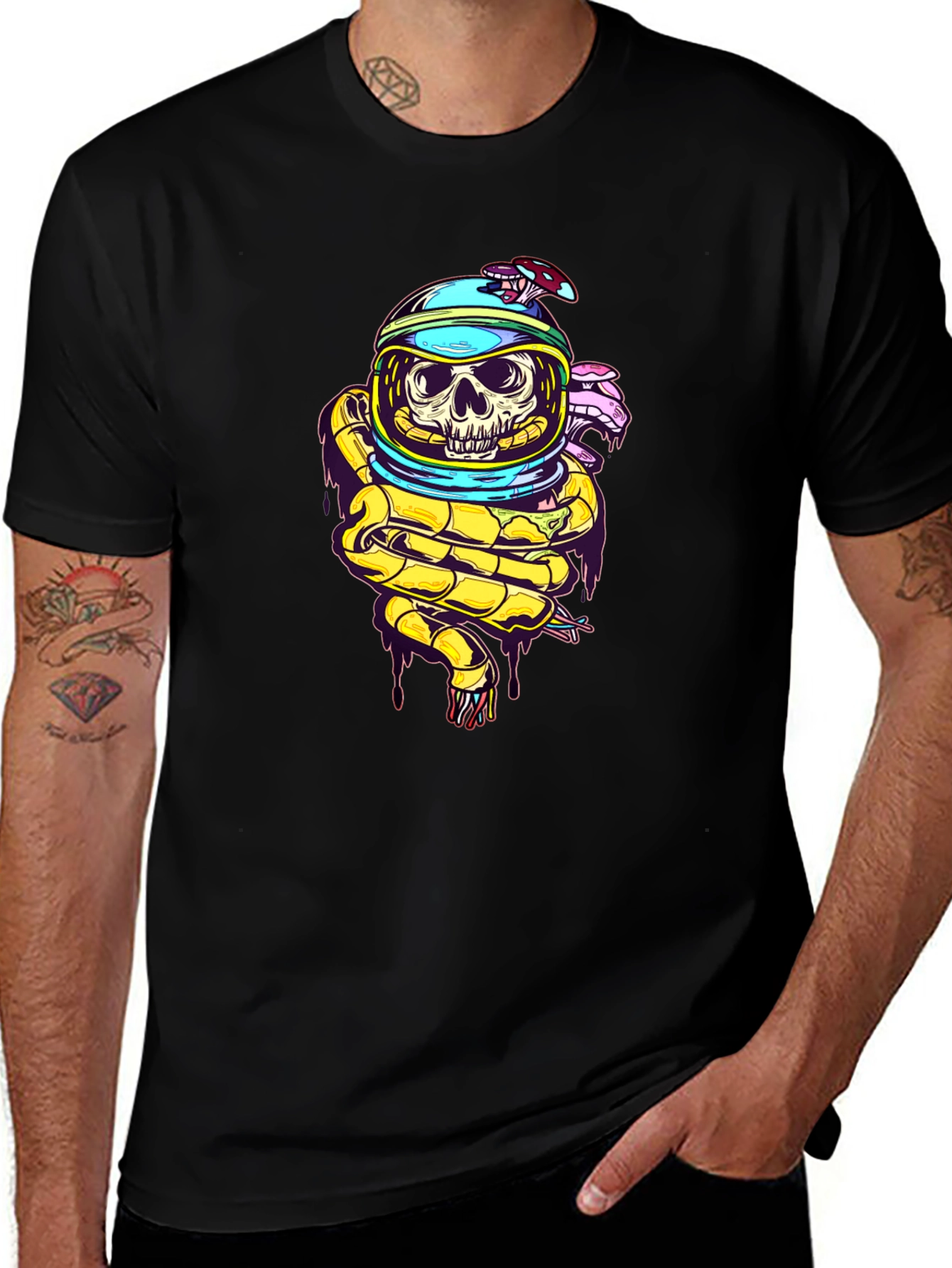Skull Astronaut T-Shirt - Unique Graphic Tee