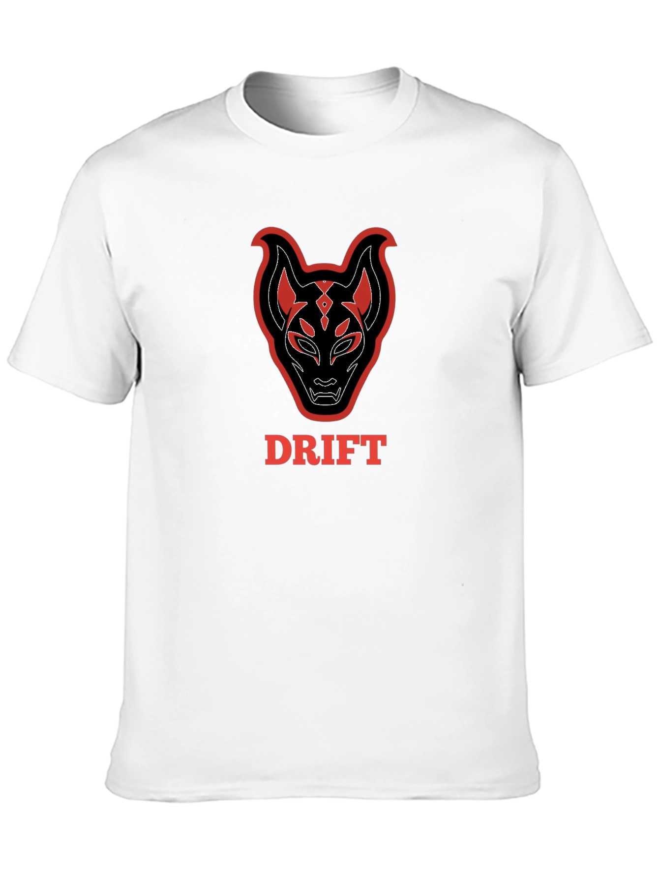 Drift Fox Mask Graphic Tee - Black Cotton T-Shirt