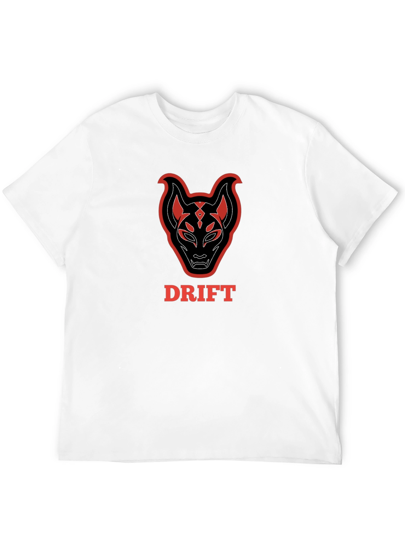 Drift Fox Mask Graphic Tee - Black Cotton T-Shirt