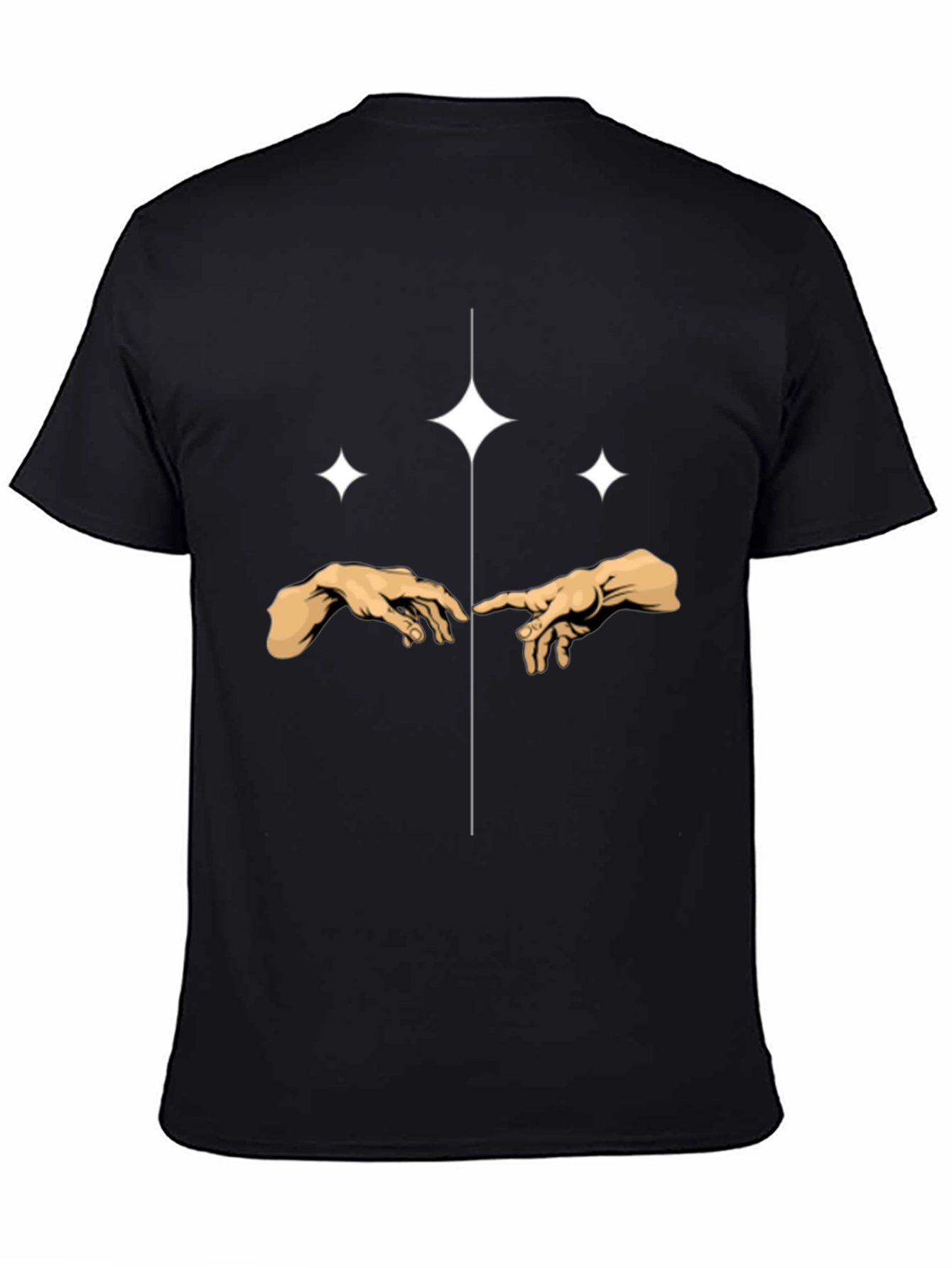Creation Hands Sparkle T-Shirt - Modern Art Tee