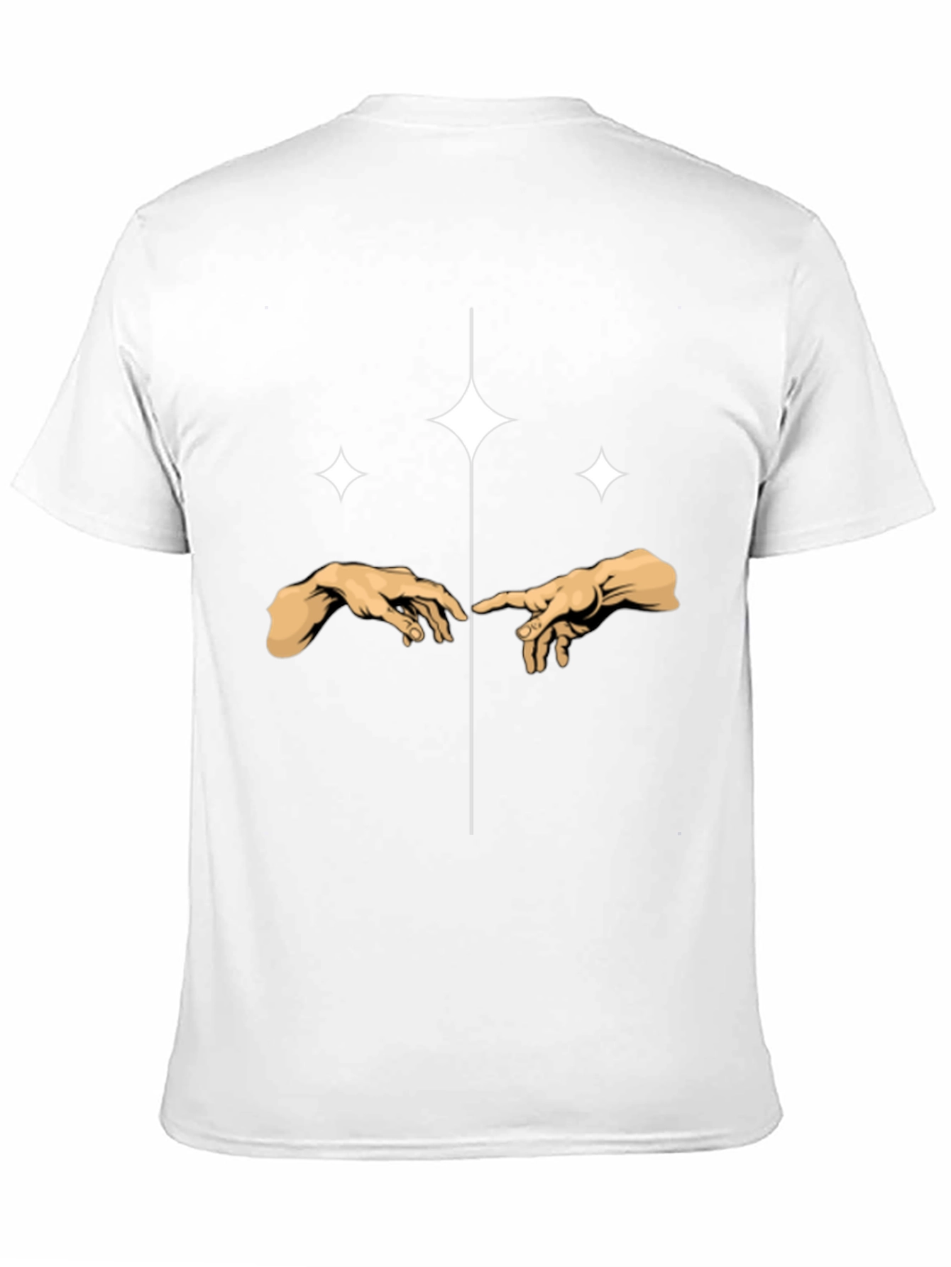 Creation Hands Sparkle T-Shirt - Modern Art Tee