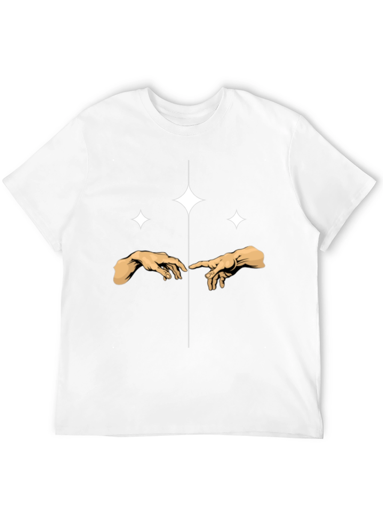 Creation Hands Sparkle T-Shirt - Modern Art Tee