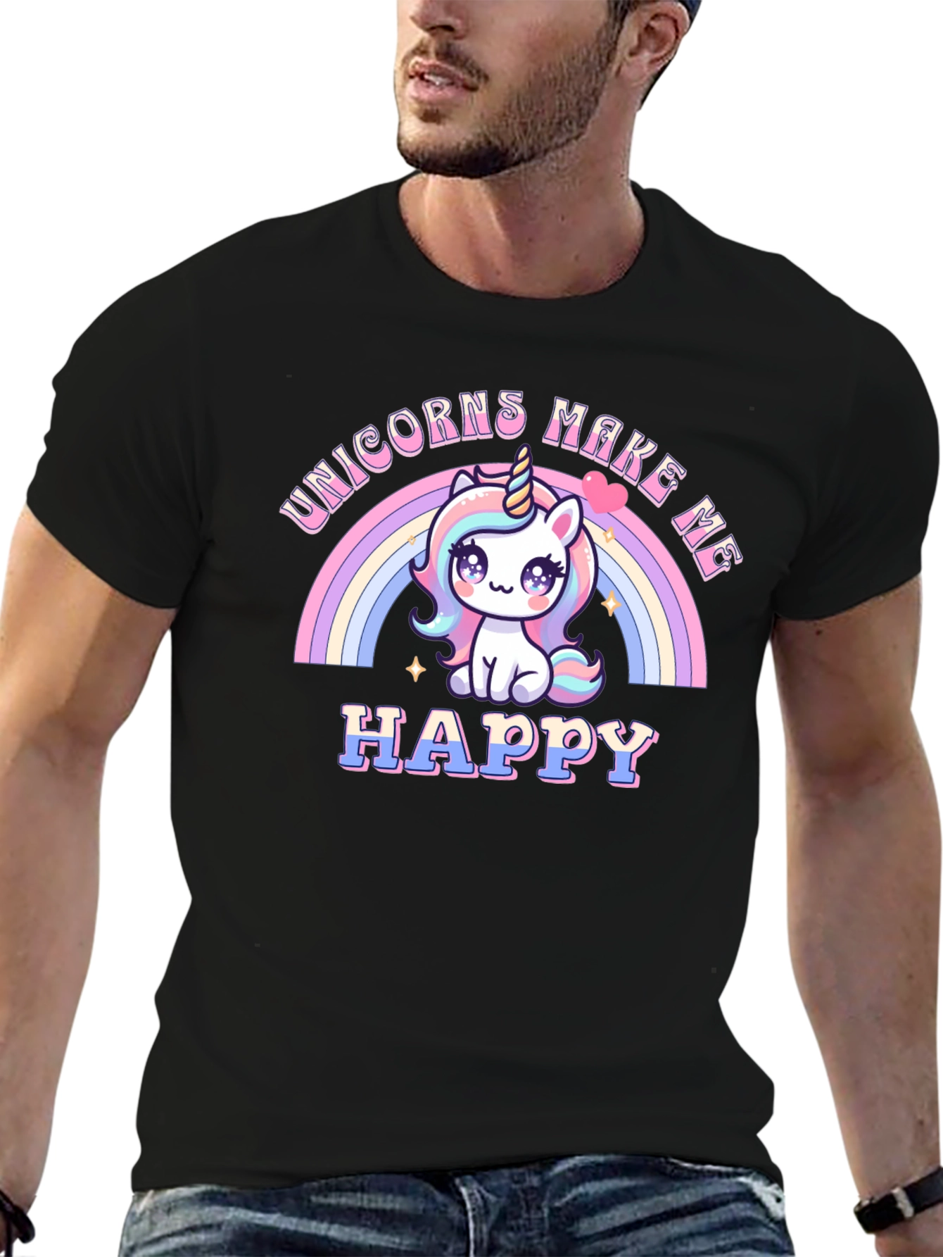Unicorns Make Me Happy T-Shirt
