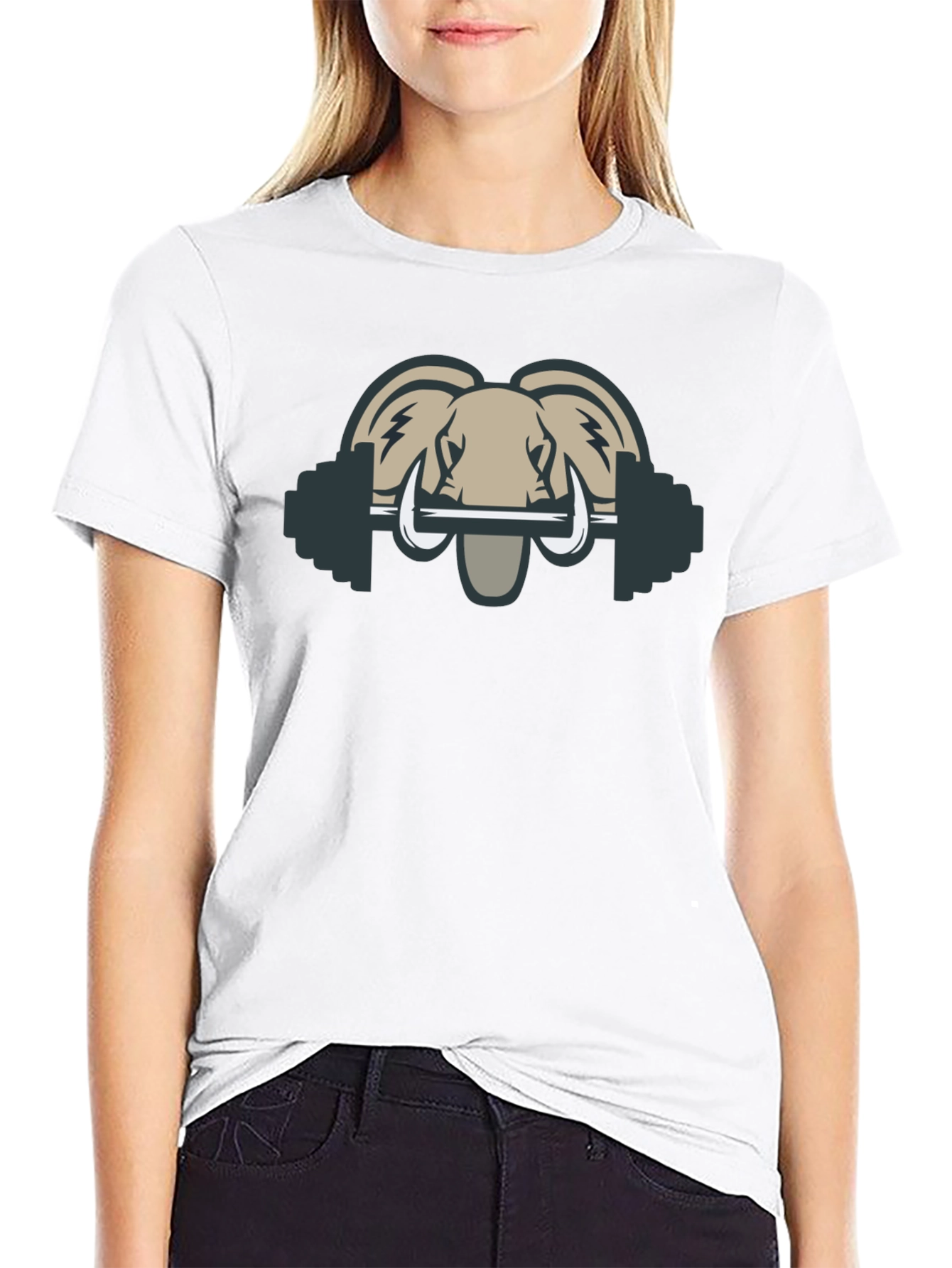 Elephant Barbell T-Shirt - Gym Animal Tee