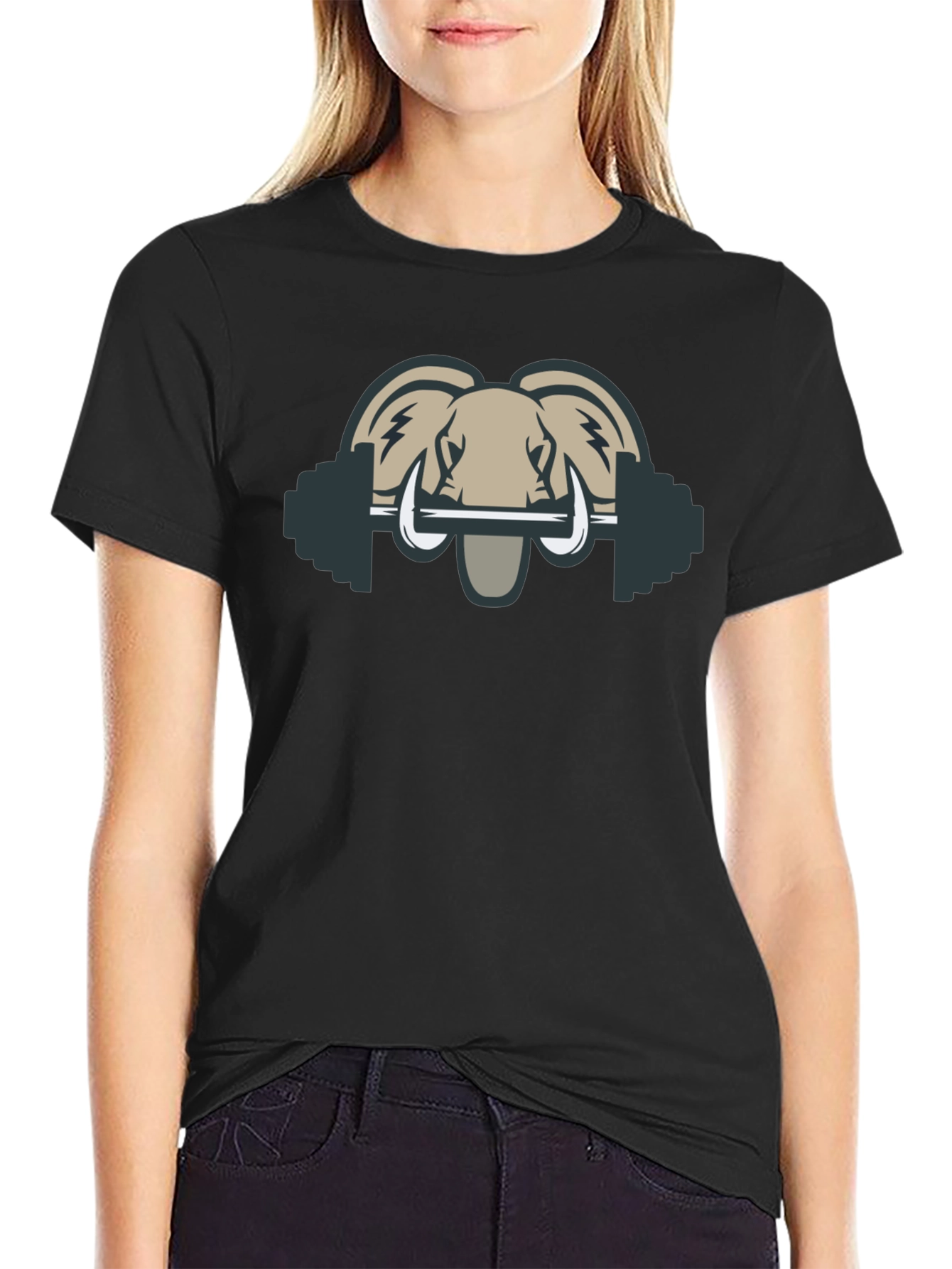 Elephant Barbell T-Shirt - Gym Animal Tee