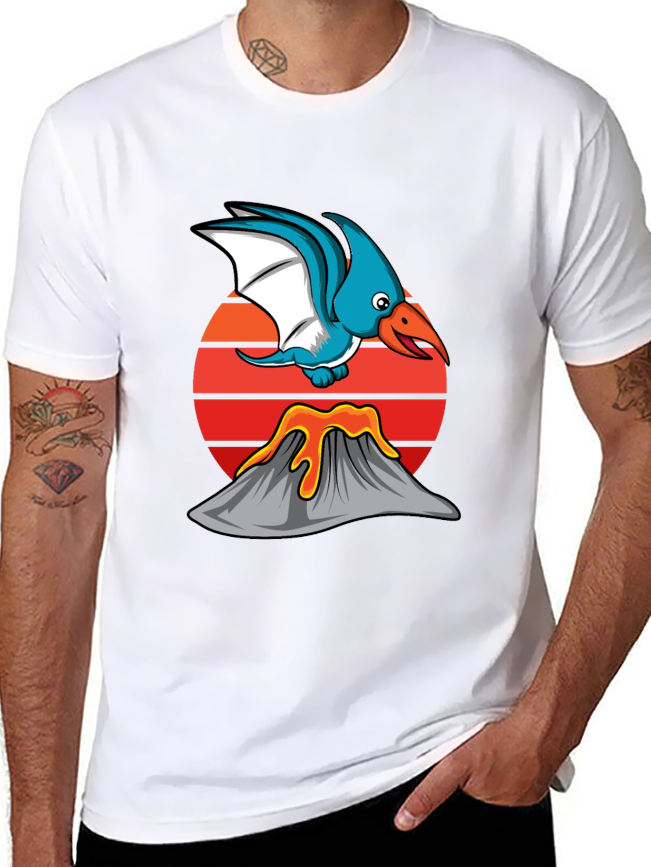 Dino Volcano Graphic Tee