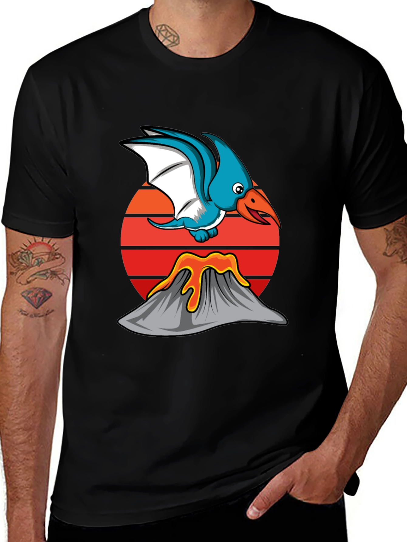 Dino Volcano Graphic Tee
