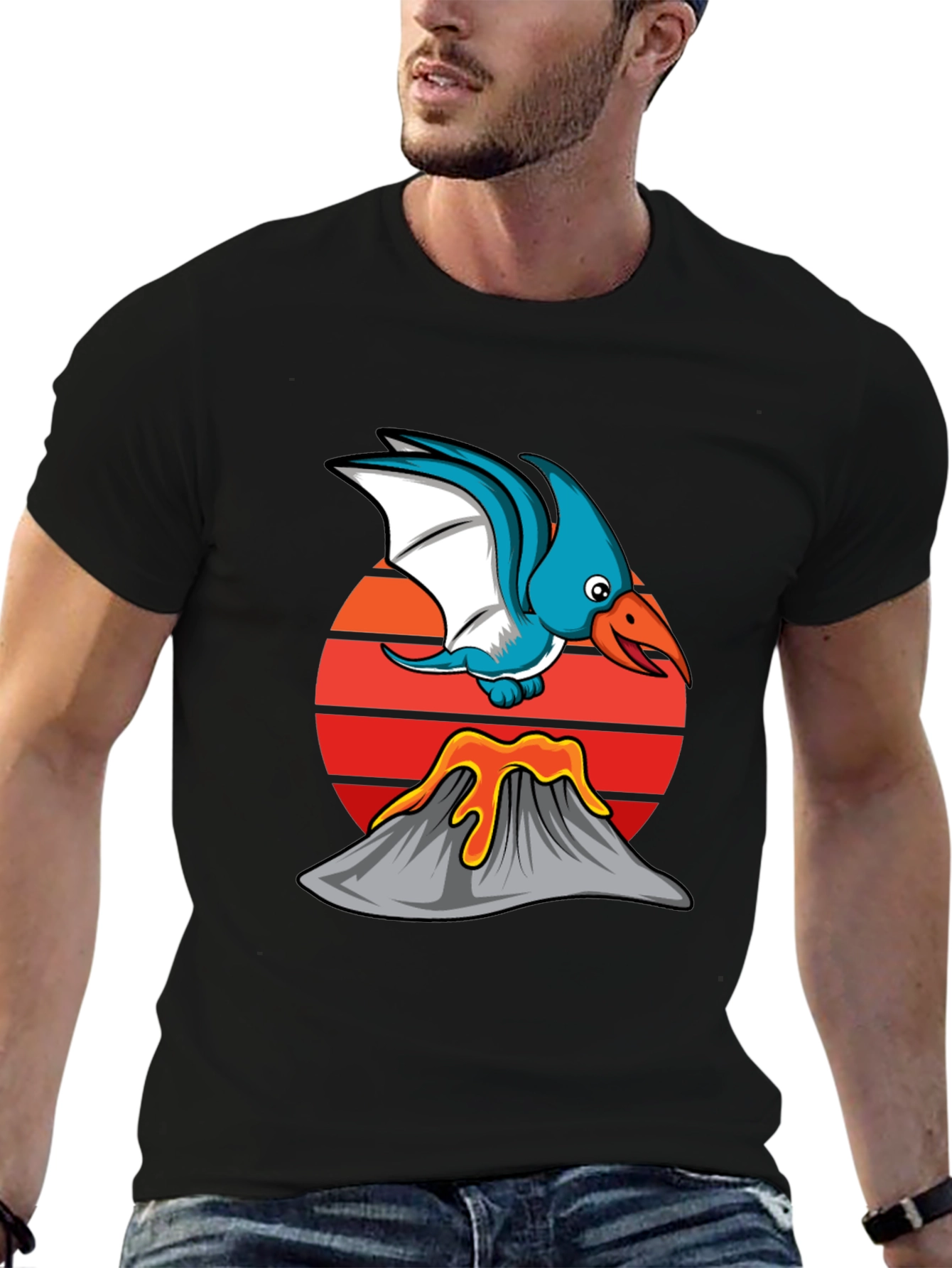 Dino Volcano Graphic Tee