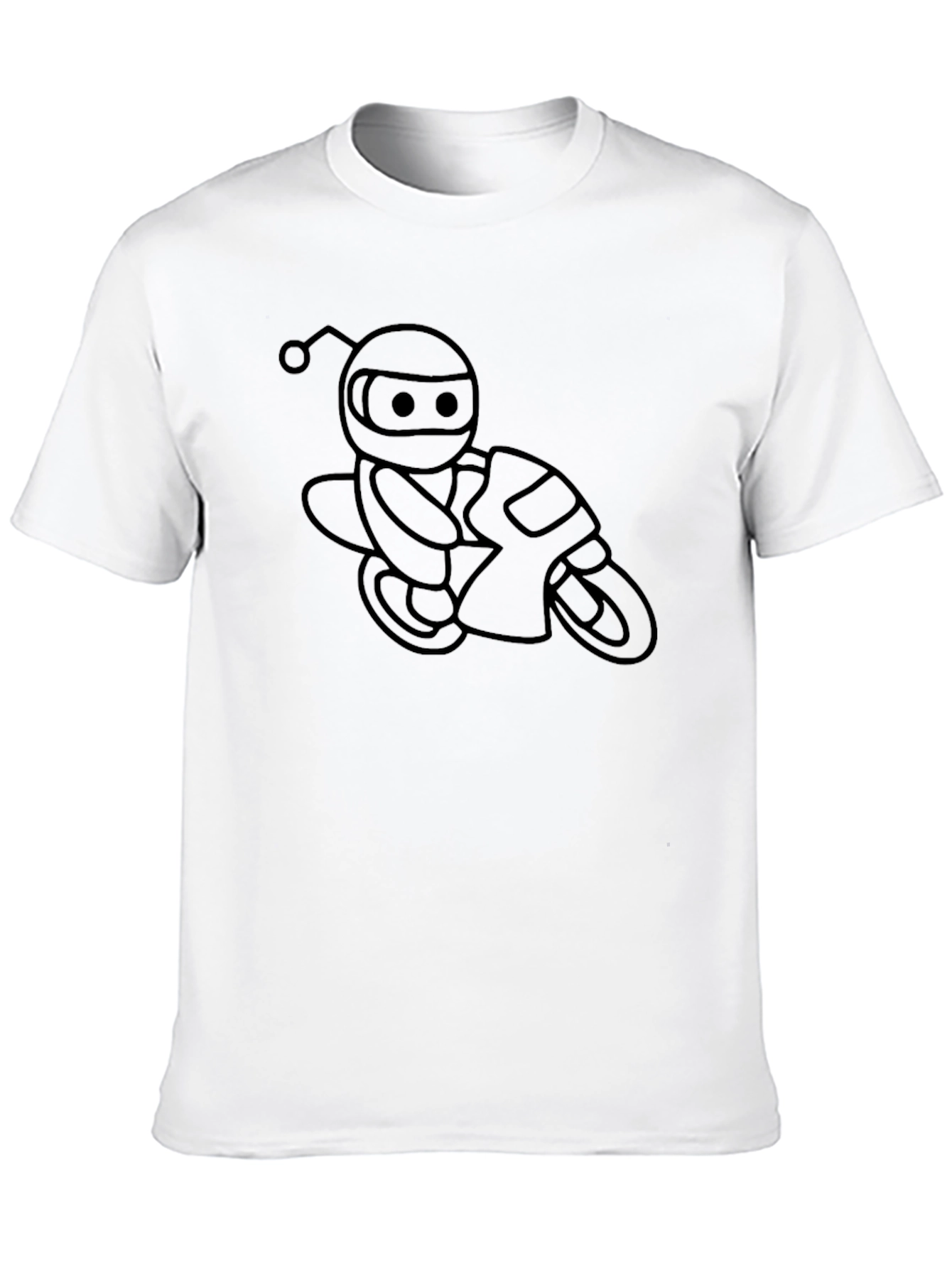 Robot Rider Graphic Tee - Cool Black T-Shirt