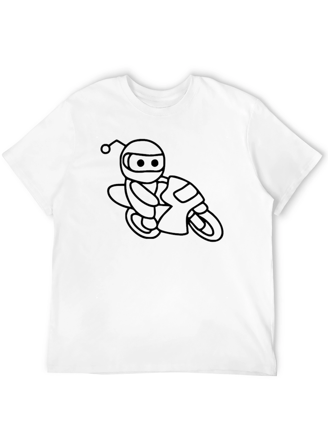 Robot Rider Graphic Tee - Cool Black T-Shirt