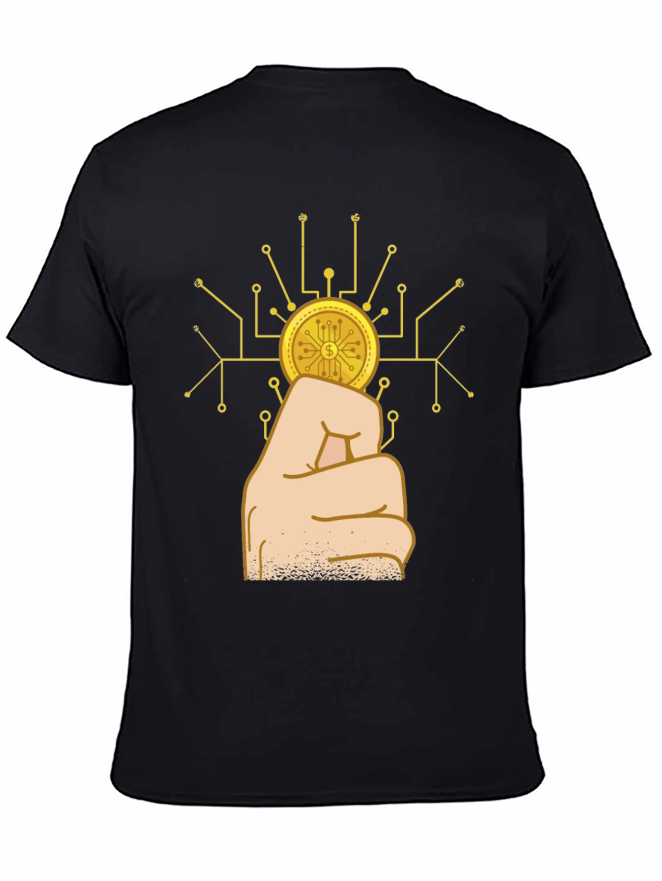 Crypto Coin Fist Black T-Shirt